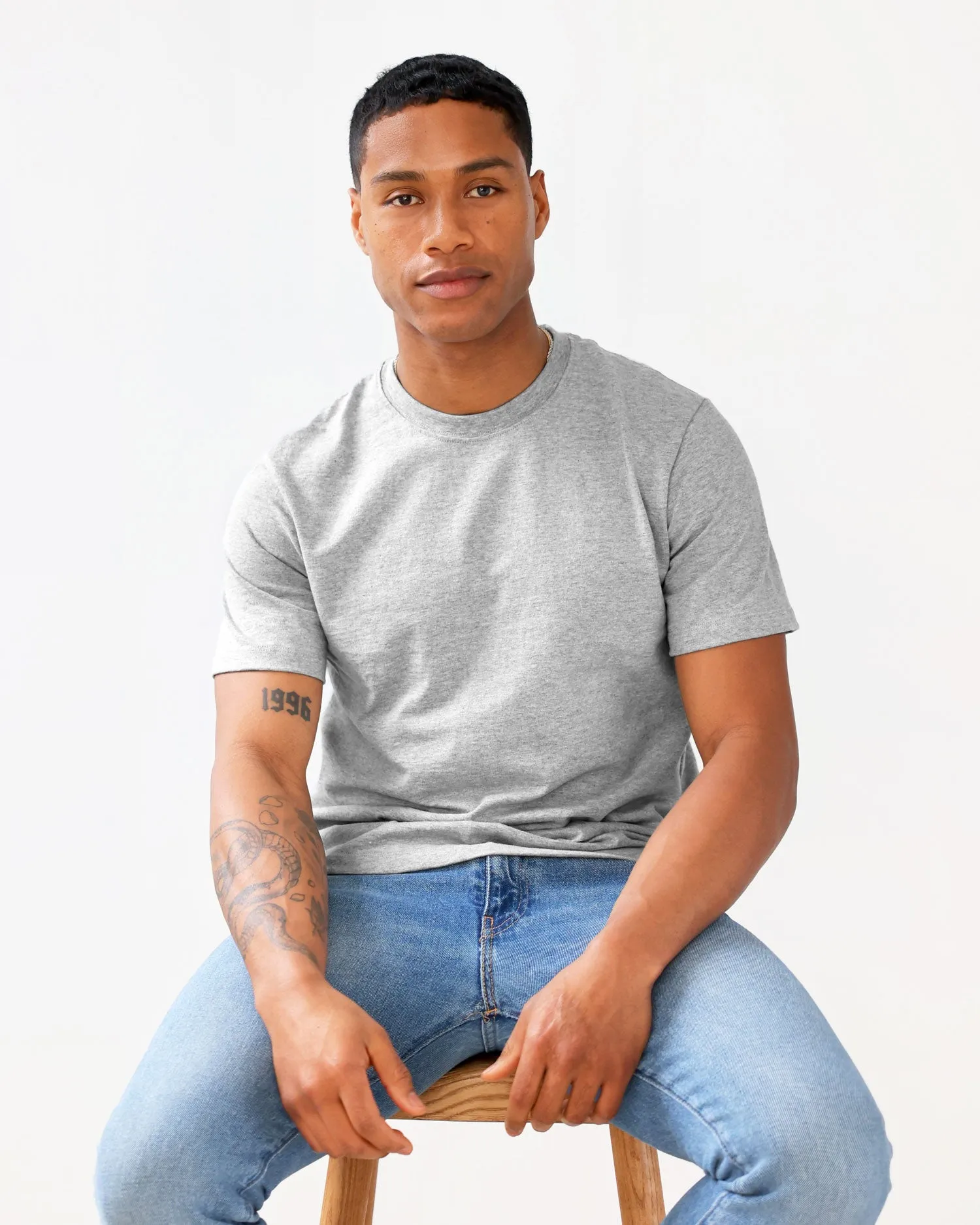 Monday Tee Heather Grey - Unisex sold by Province of Canada product image thumbnail 2