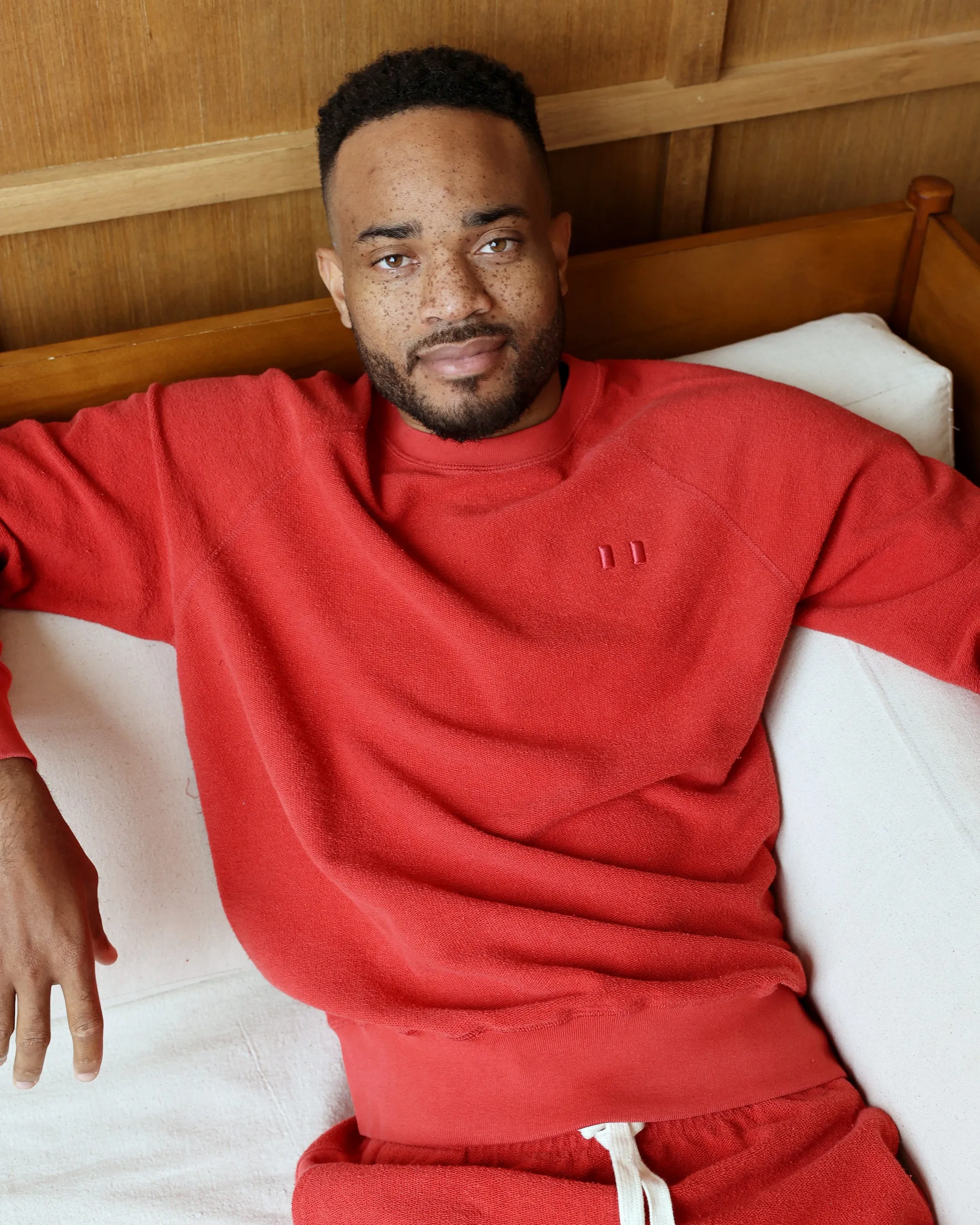 Reverse French Terry Sweatshirt Red - Unisex sold by Province of Canada product image thumbnail 3