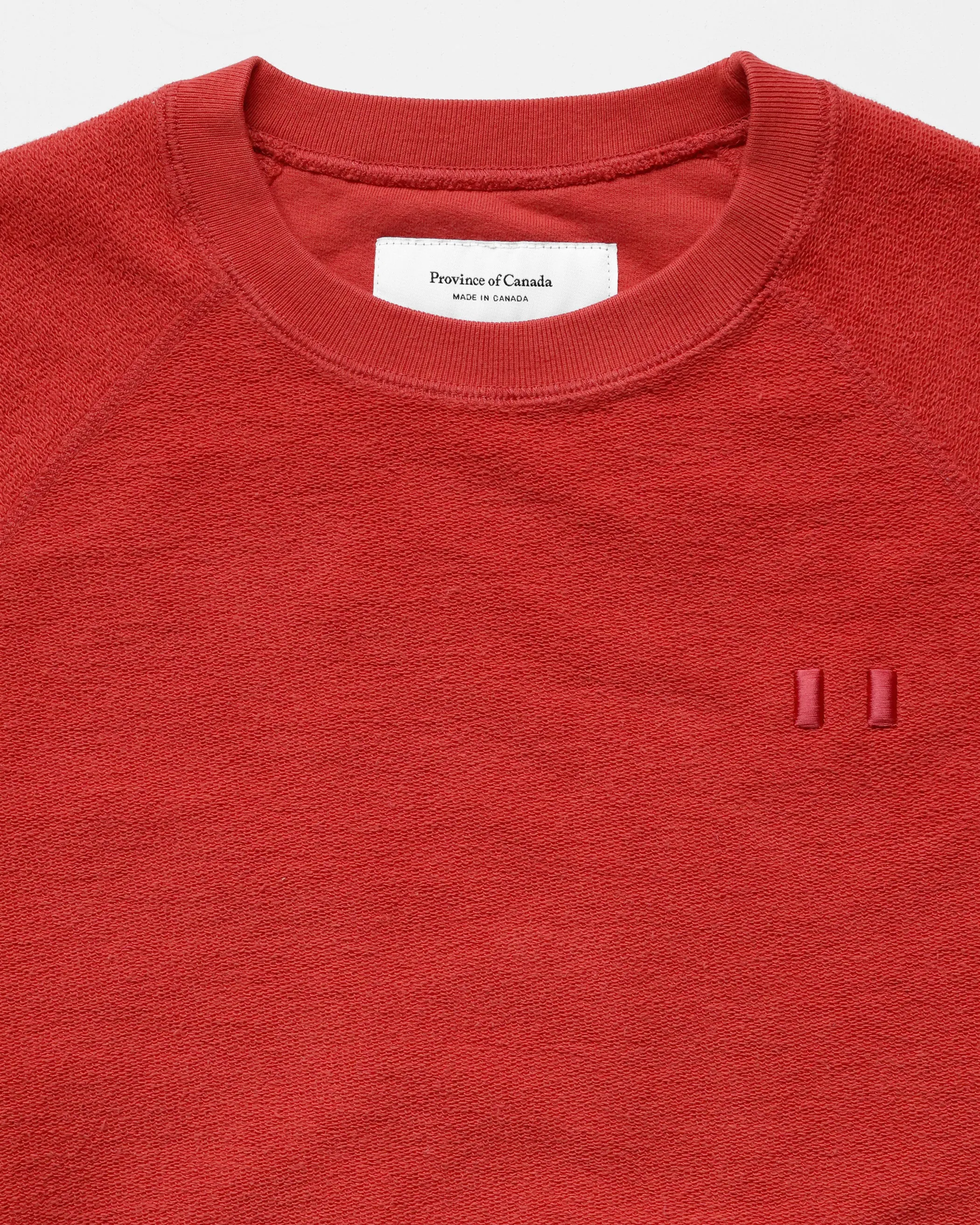 Reverse French Terry Sweatshirt Red - Unisex sold by Province of Canada product image thumbnail 4