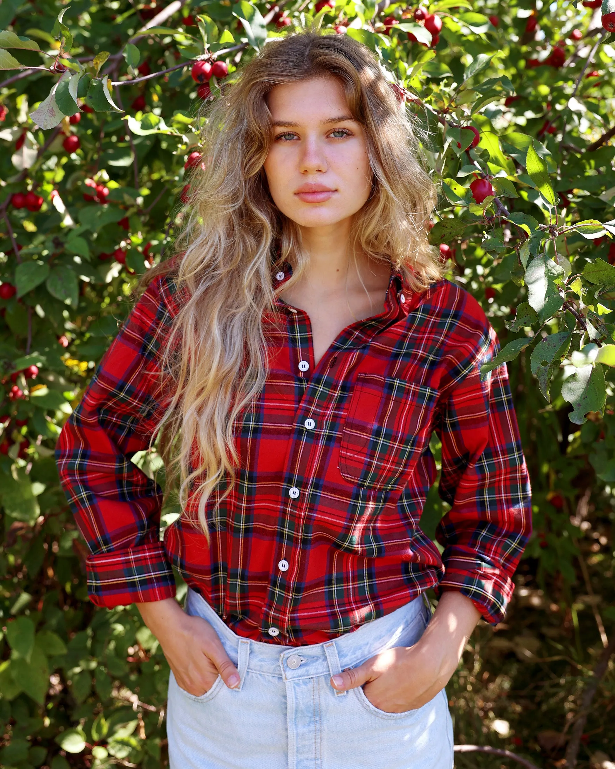 Plaid Flannel Shirt Red - Unisex sold by Province of Canada product image thumbnail 2