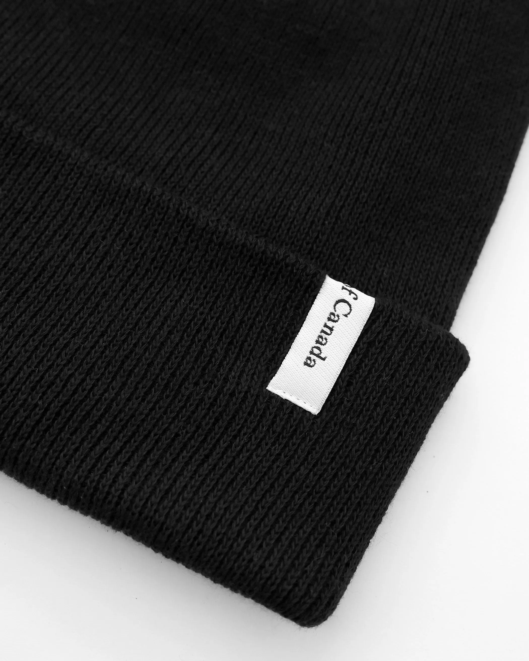 Fine Ribbed Cotton Toque Black sold by Province of Canada product image thumbnail 4
