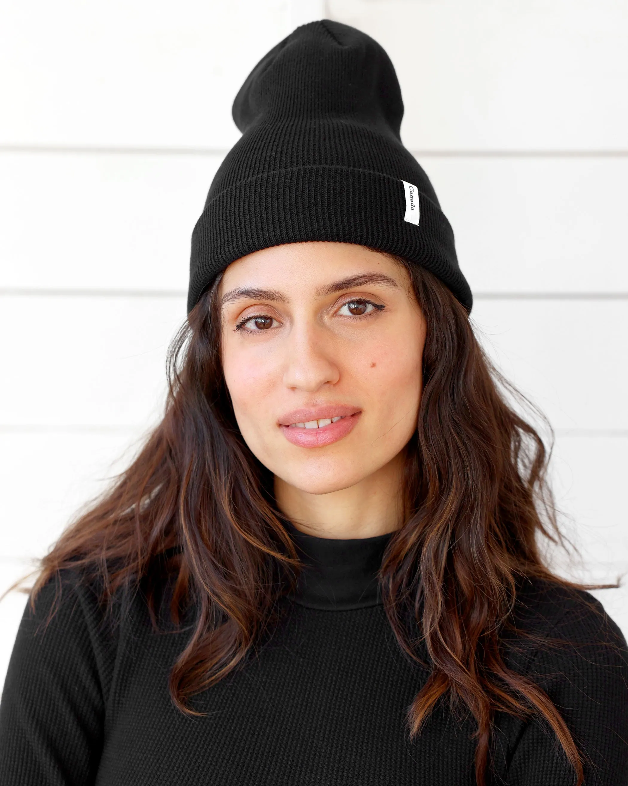 Fine Ribbed Cotton Toque Black sold by Province of Canada product image thumbnail 2