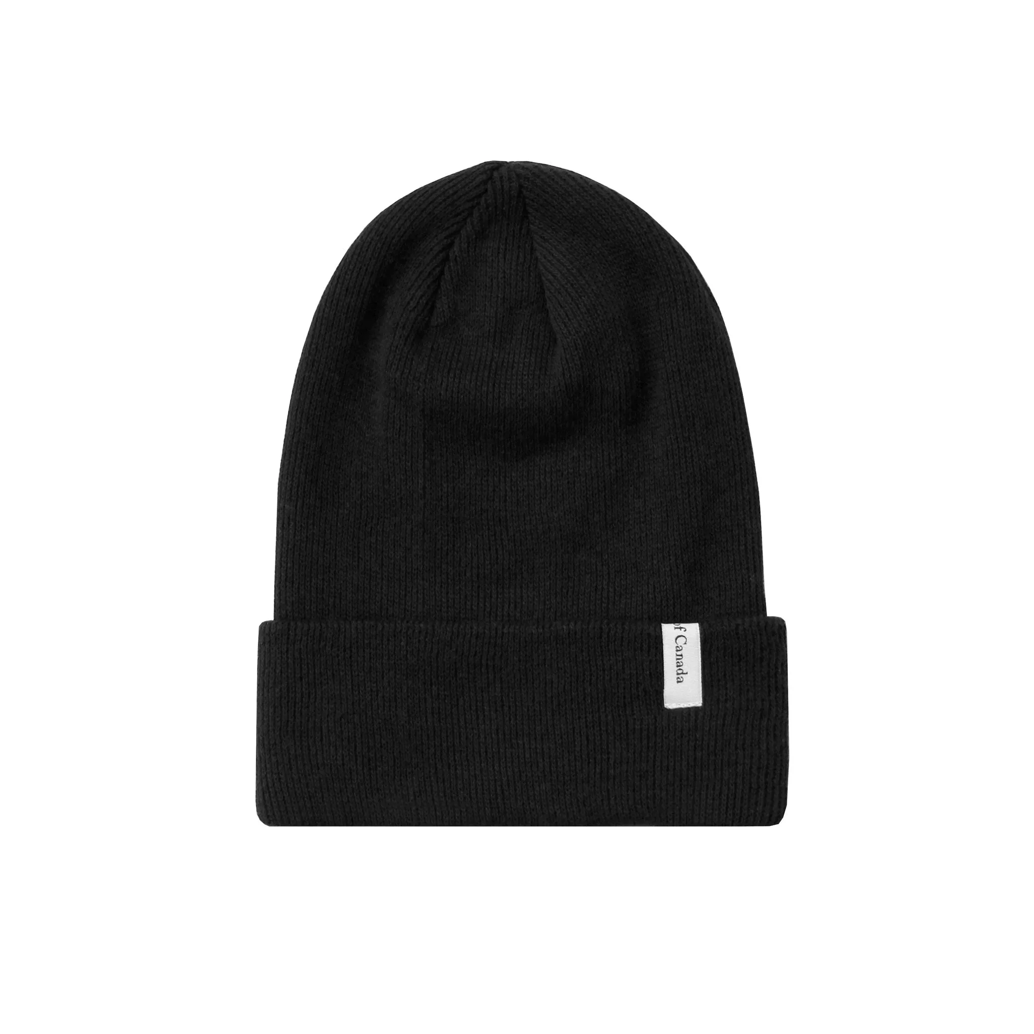 Fine Ribbed Cotton Toque Black sold by Province of Canada
