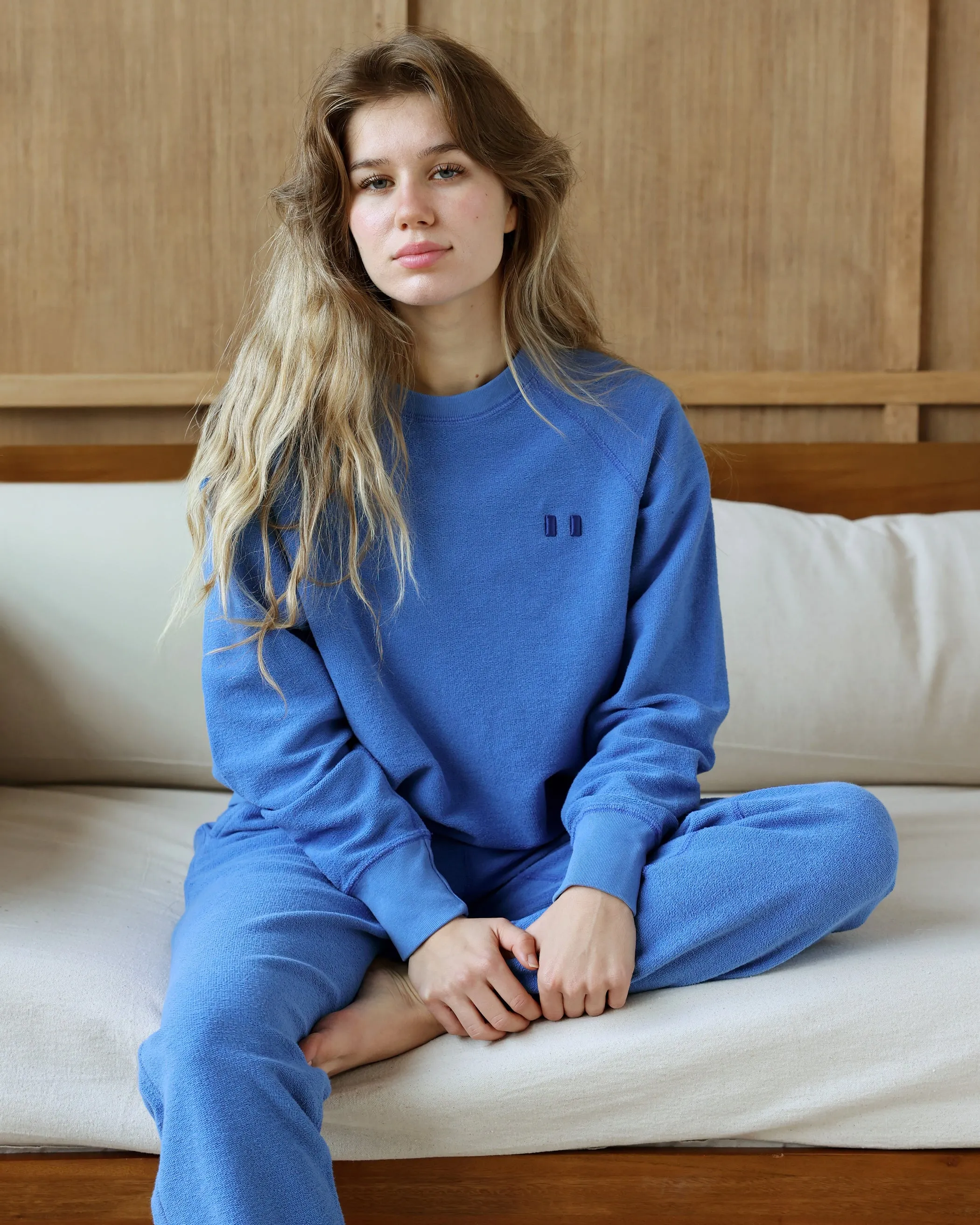Reverse French Terry Sweatshirt Super Blue sold by Province of Canada product image thumbnail 2