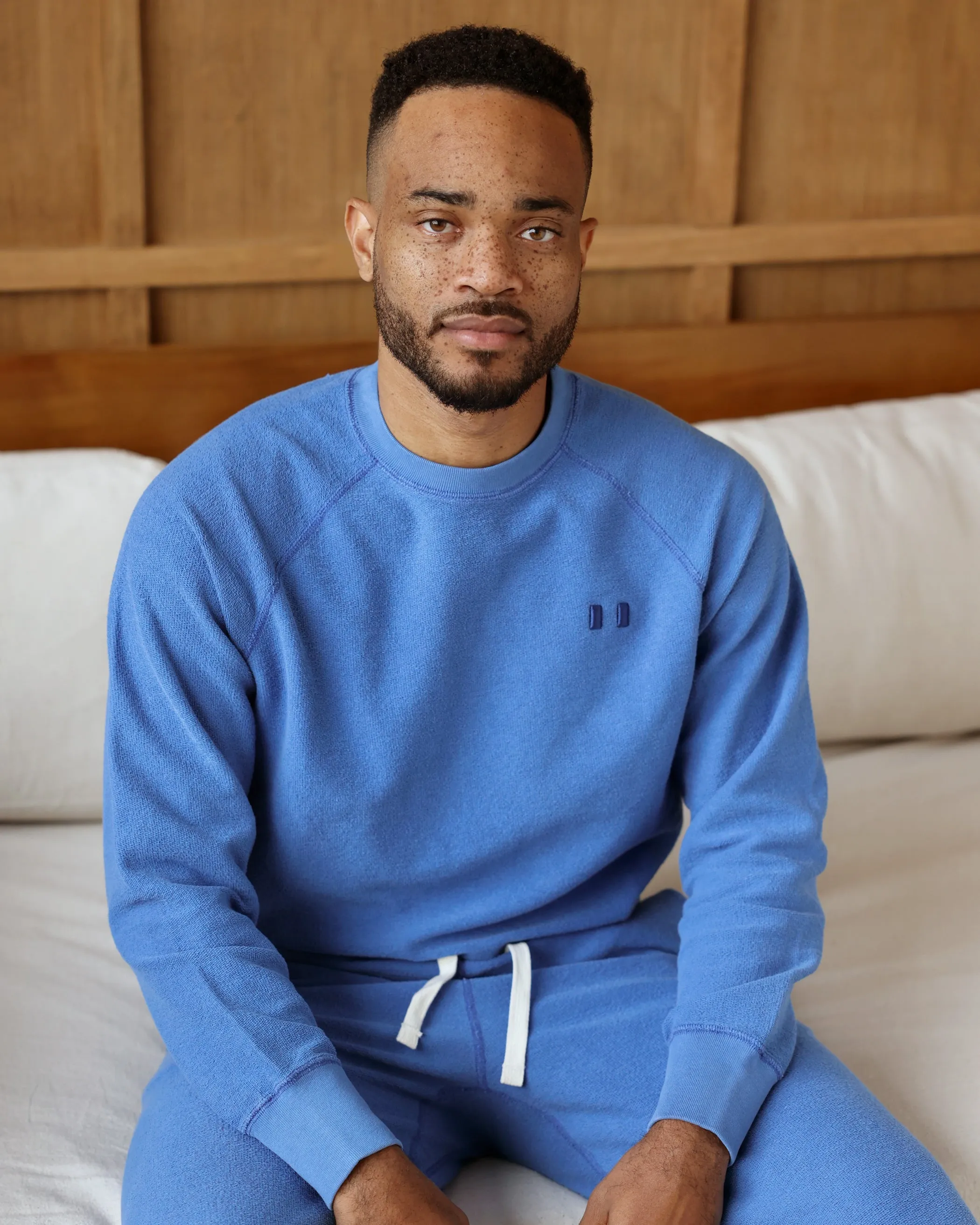 Reverse French Terry Sweatshirt Super Blue sold by Province of Canada product image thumbnail 3