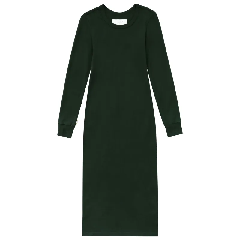 Fine Ribbed Long Sleeve Dress Forest sold by Province of Canada