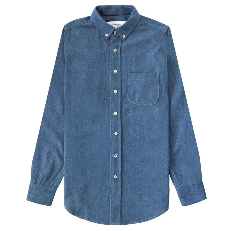 Dark Wash Denim Shirt - Unisex sold by Province of Canada