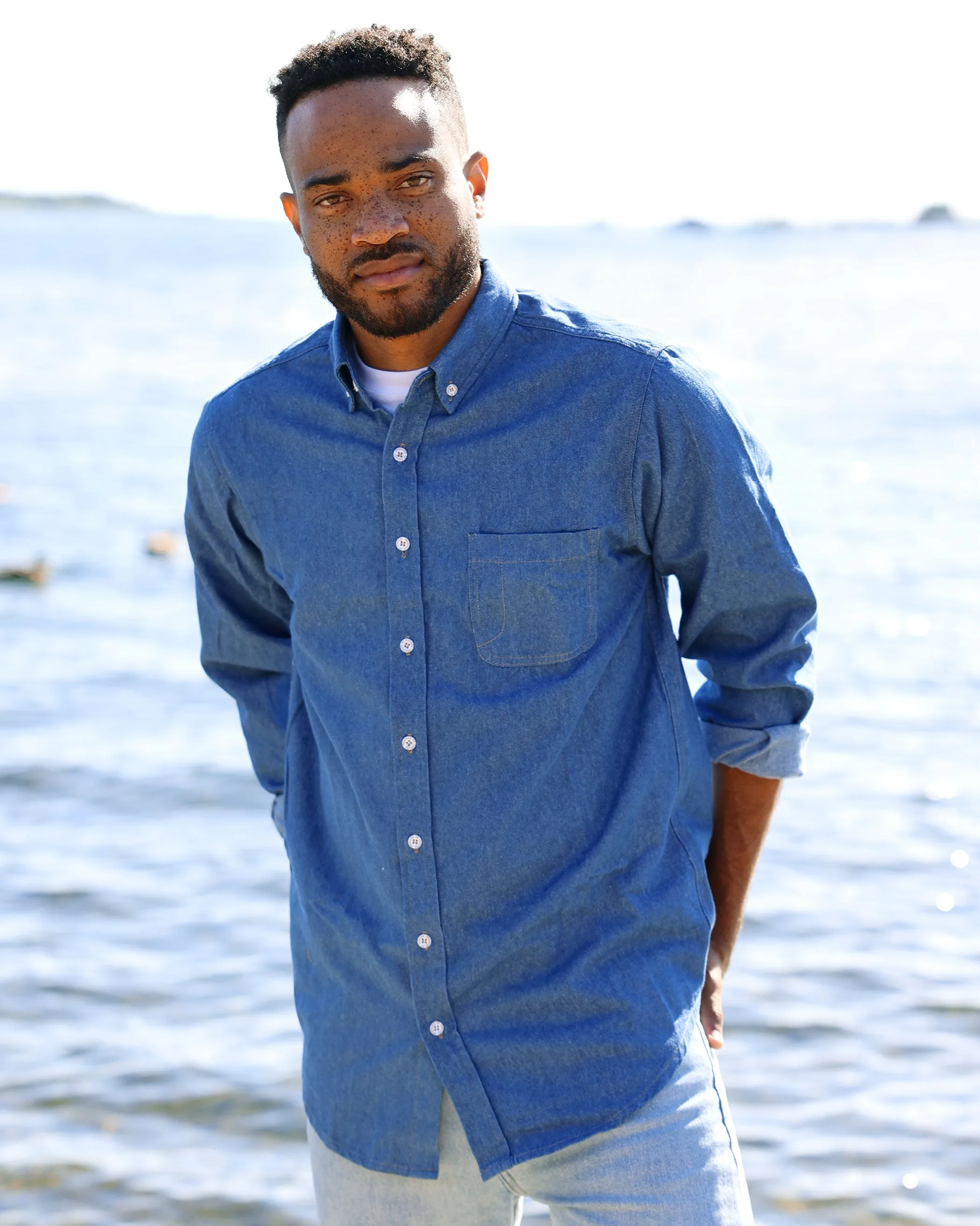 Dark Wash Denim Shirt - Unisex sold by Province of Canada product image thumbnail 3