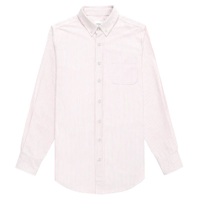 Oxford Stripe Shirt Pink - Unisex sold by Province of Canada