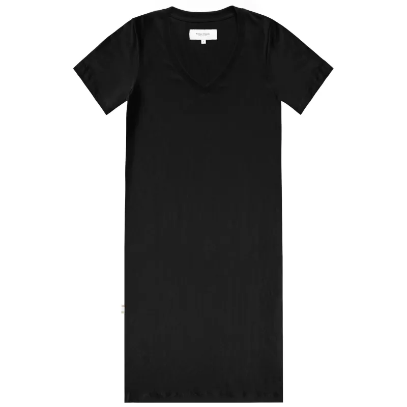 V-Neck Midi T-Shirt Dress Black sold by Province of Canada