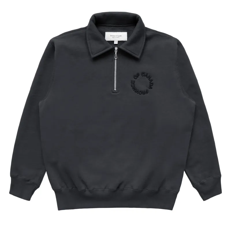 Half Zip Fleece Sweatshirt Coal - Unisex sold by Province of Canada