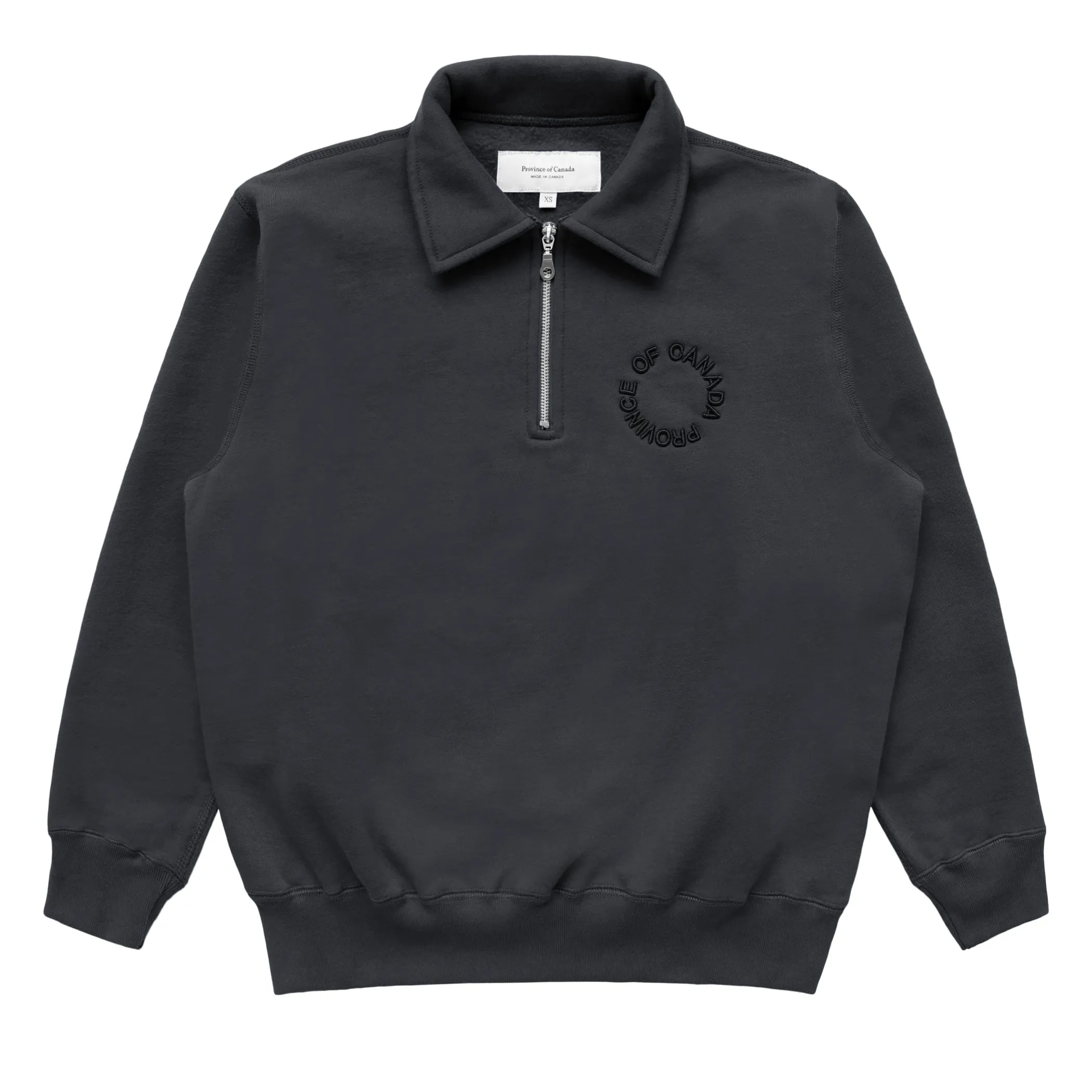 Half Zip Fleece Sweatshirt Coal - Unisex sold by Province of Canada