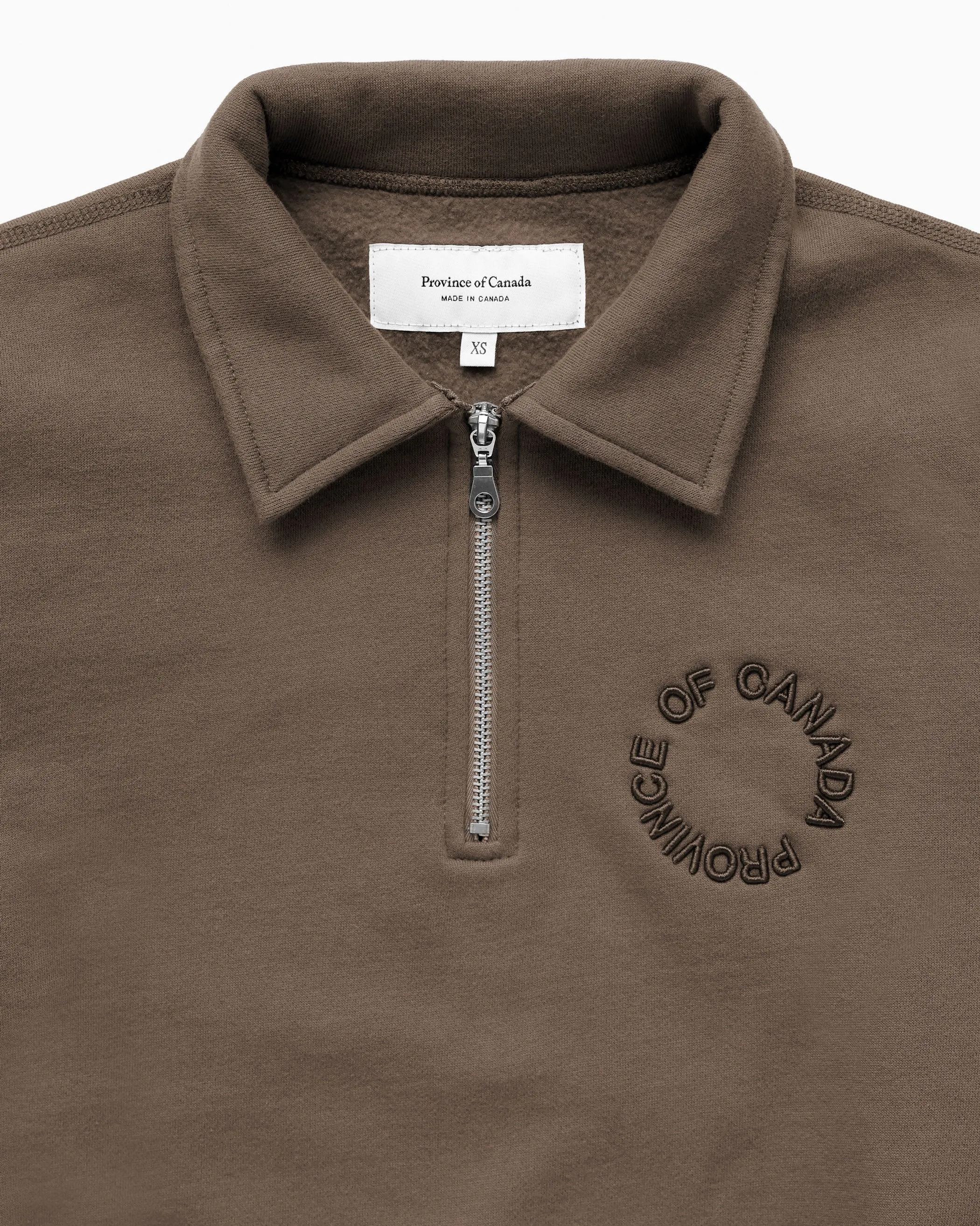 Half Zip Fleece Sweatshirt Chestnut - Unisex sold by Province of Canada product image thumbnail 2
