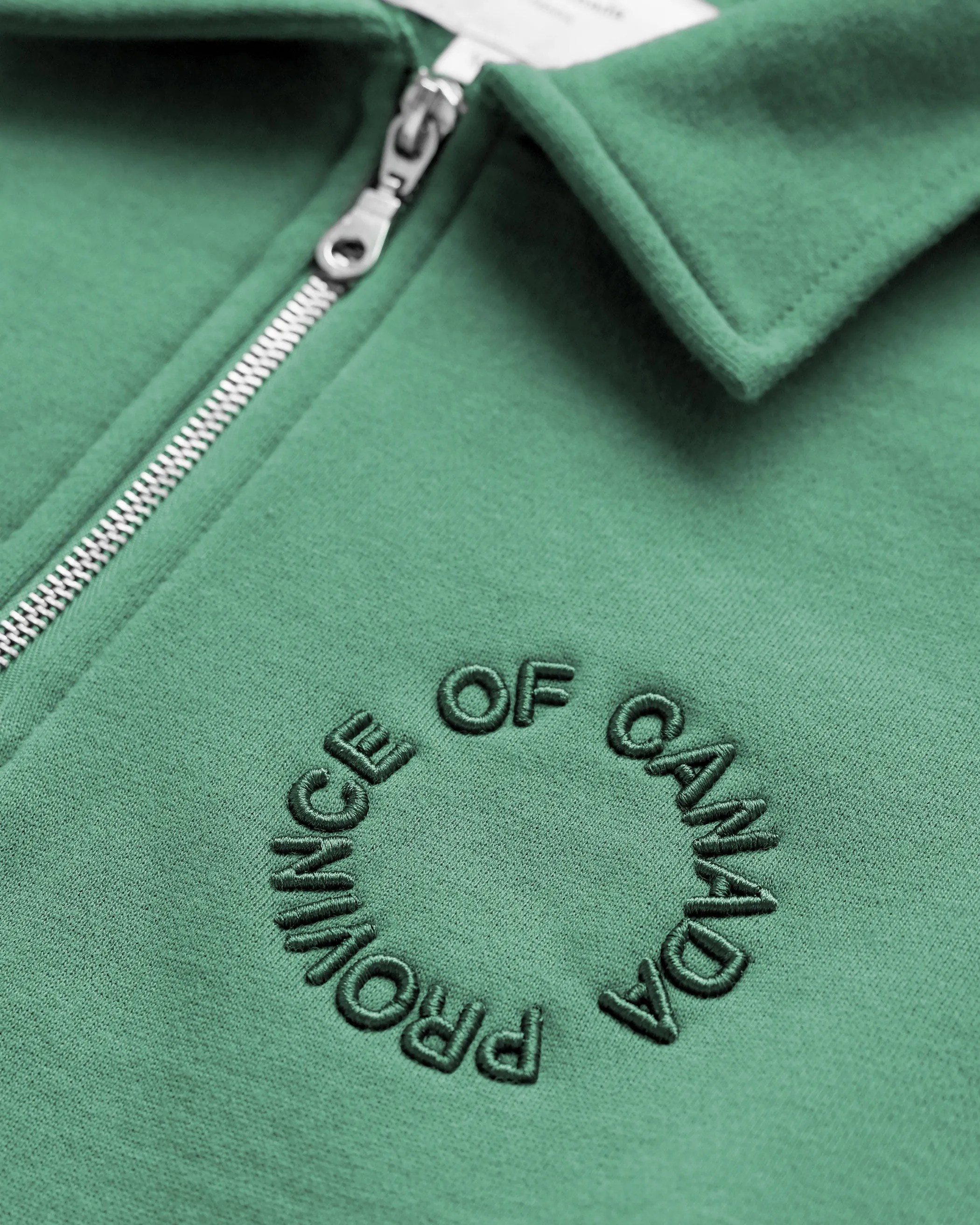 Half Zip Fleece Sweatshirt Green - Unisex sold by Province of Canada product image thumbnail 3