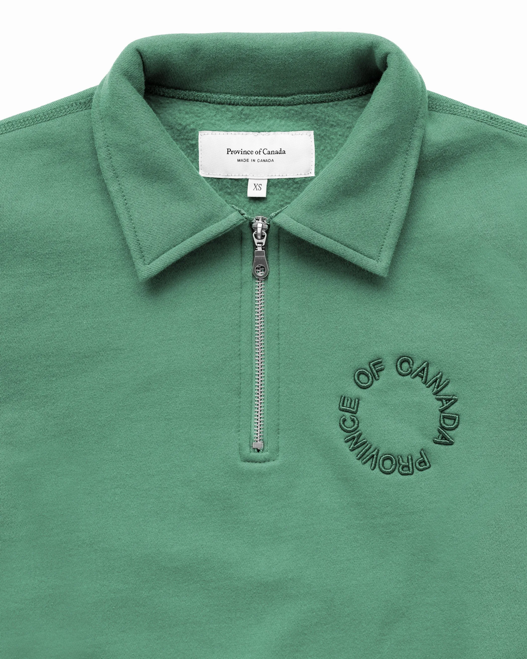 Half Zip Fleece Sweatshirt Green - Unisex sold by Province of Canada product image thumbnail 2