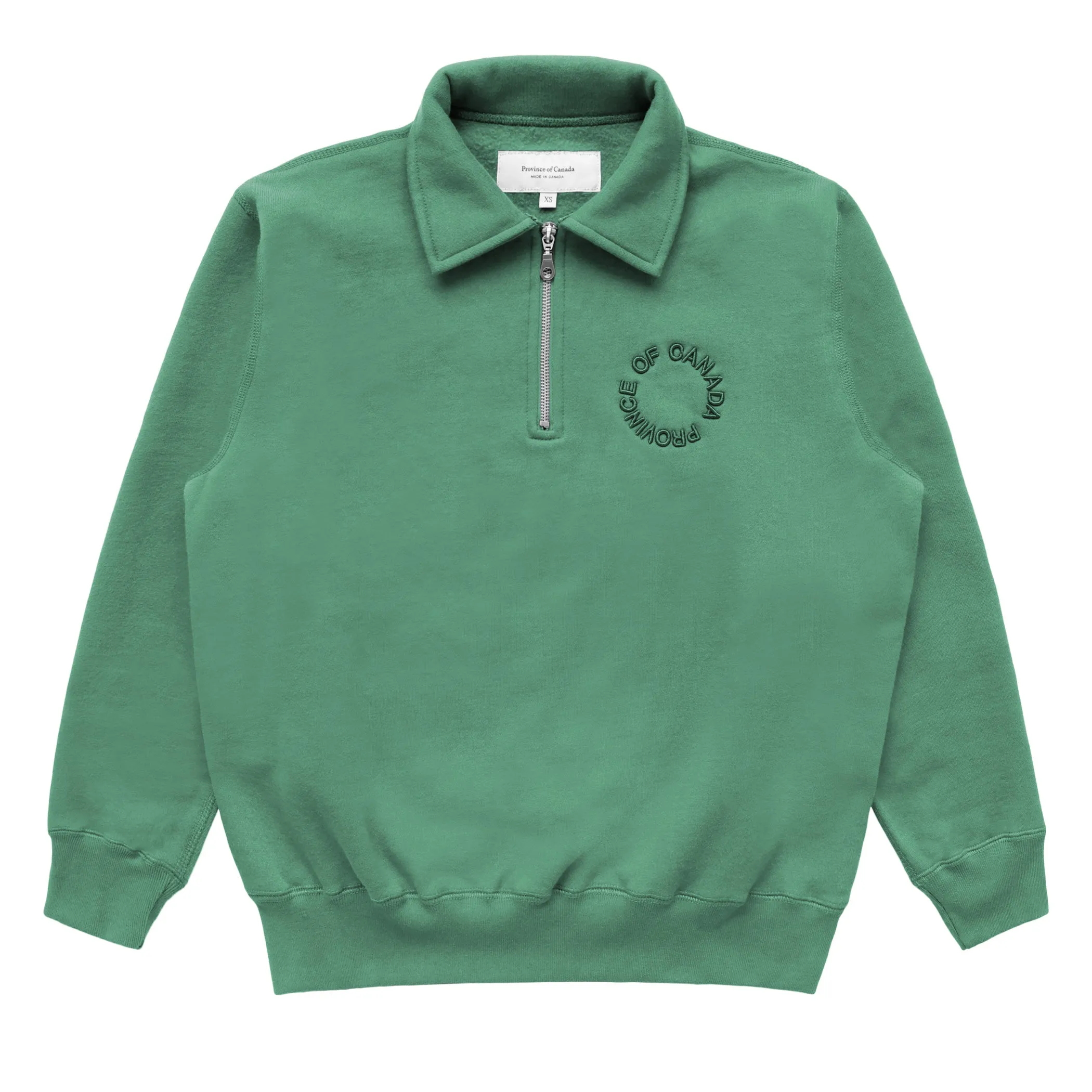 Half Zip Fleece Sweatshirt Green - Unisex sold by Province of Canada