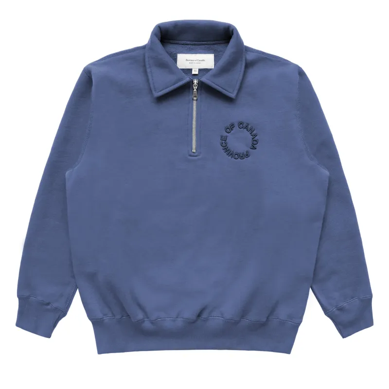 Half Zip Fleece Sweatshirt French Blue - Unisex sold by Province of Canada
