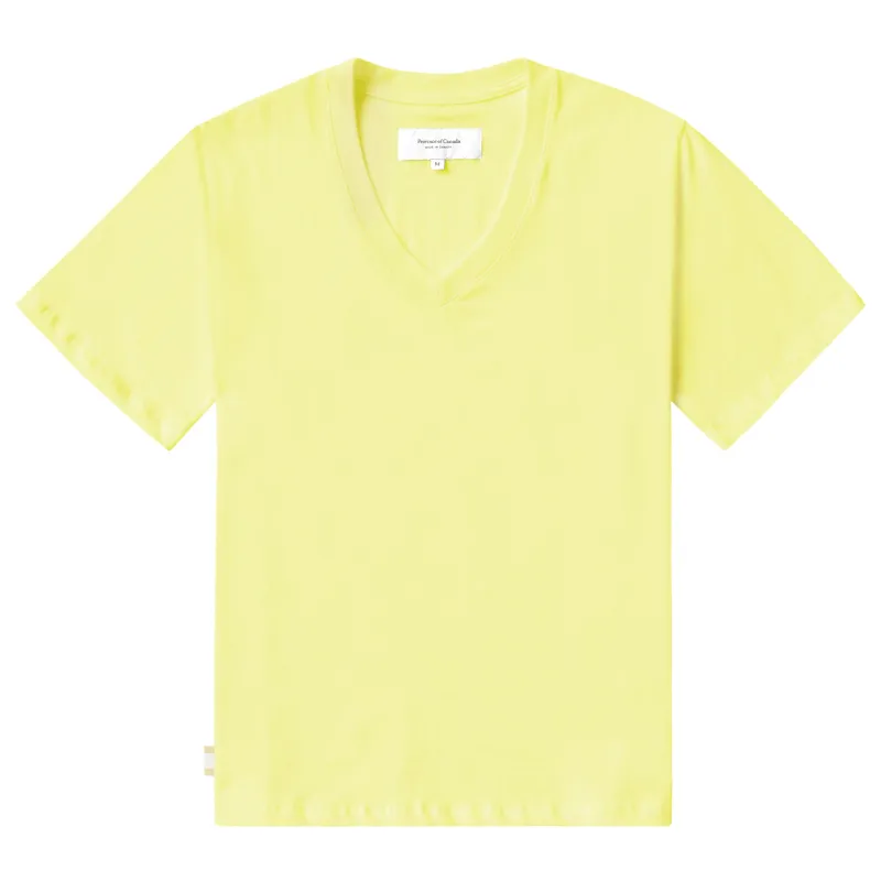 Friday V-Neck Tee Lemon sold by Province of Canada