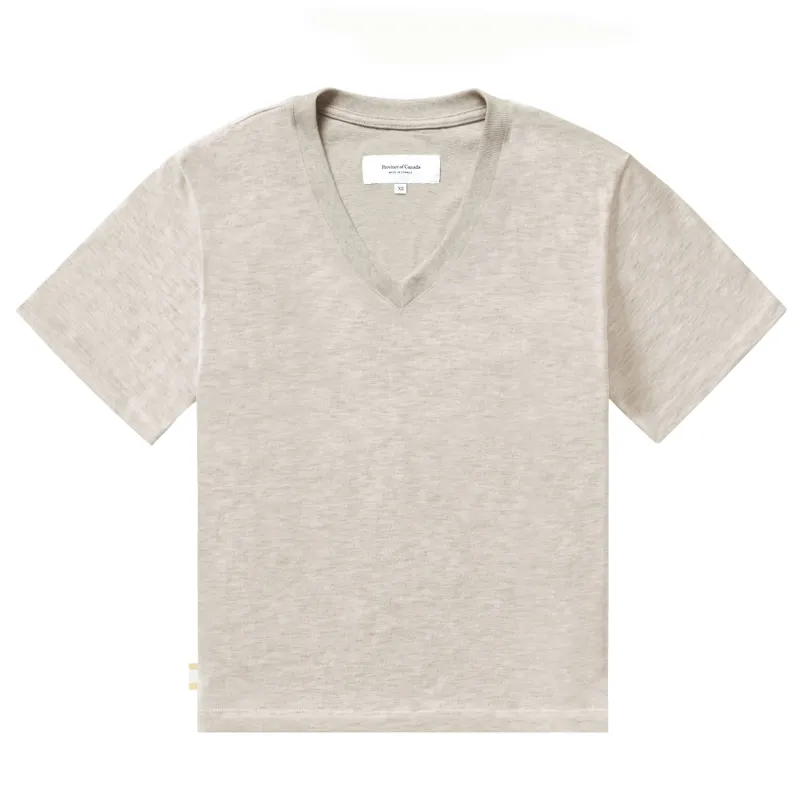 Friday V-Neck Tee Oatmeal sold by Province of Canada