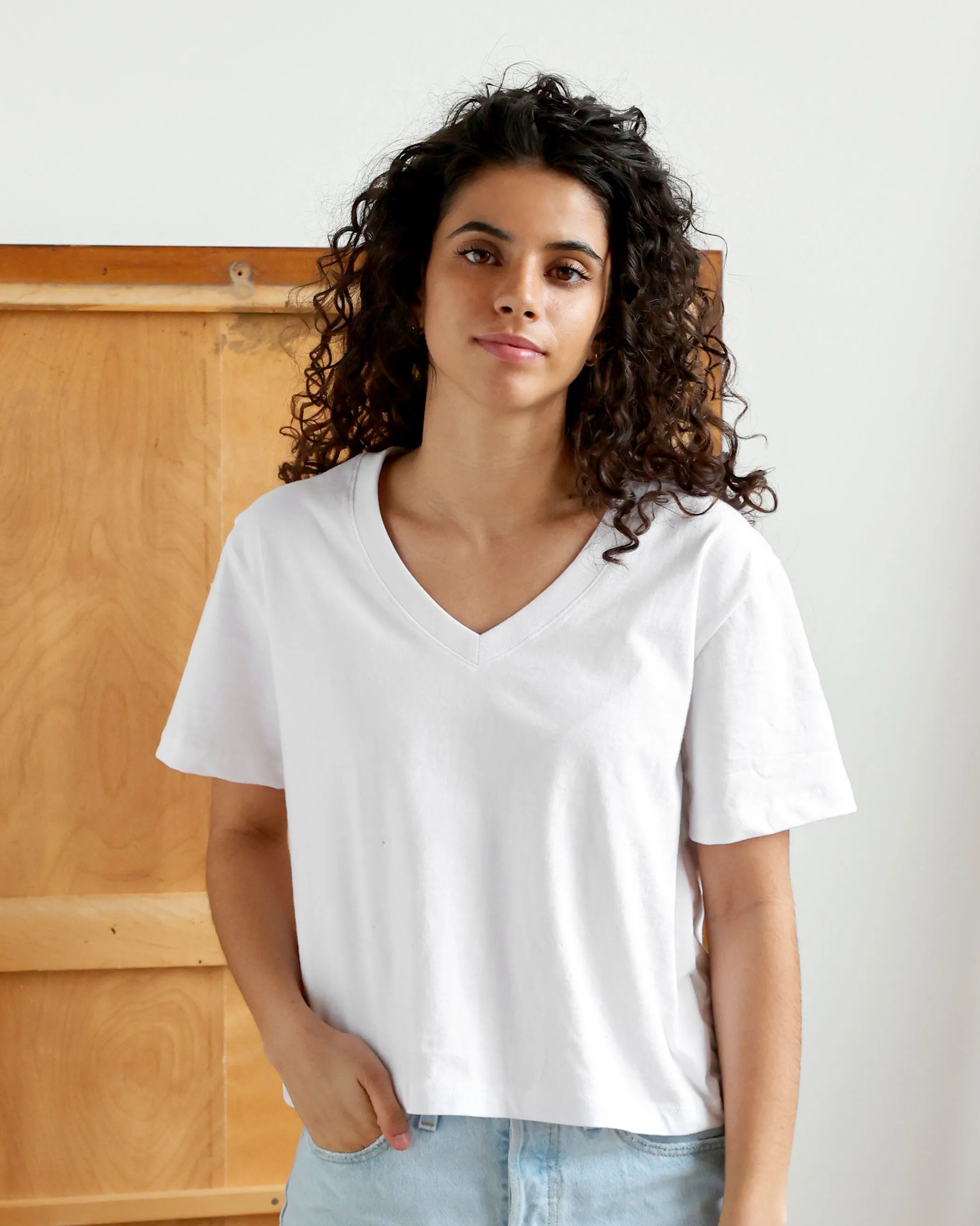 Friday V-Neck Tee White sold by Province of Canada product image thumbnail 2