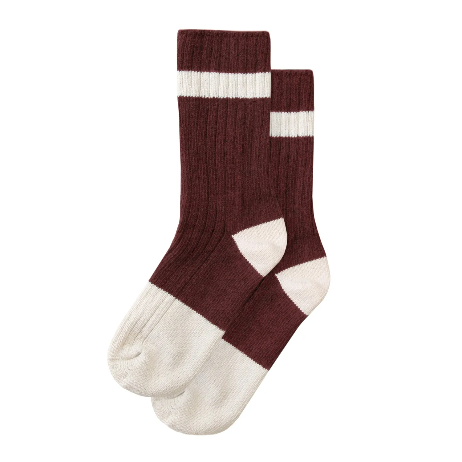 Recycled Cotton Sock Maroon sold by Province of Canada