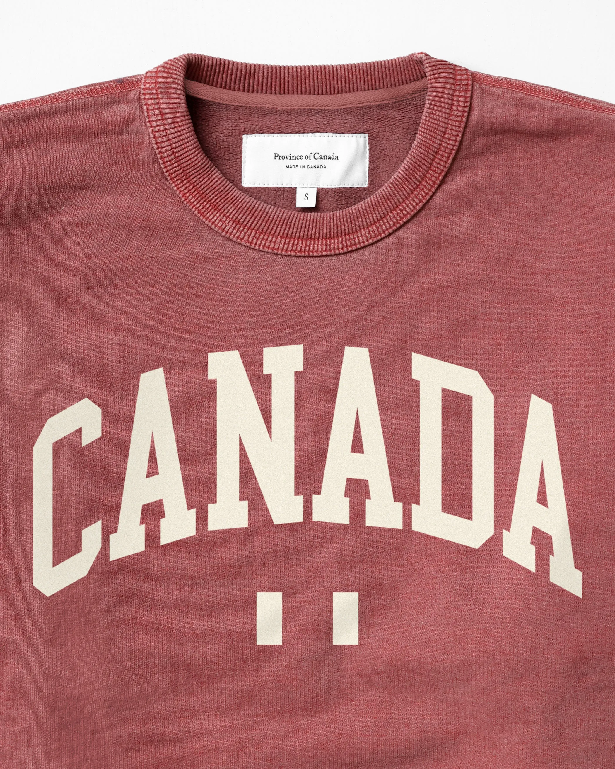 Canada Fleece Sweatshirt Washed Red - Unisex sold by Province of Canada product image thumbnail 2