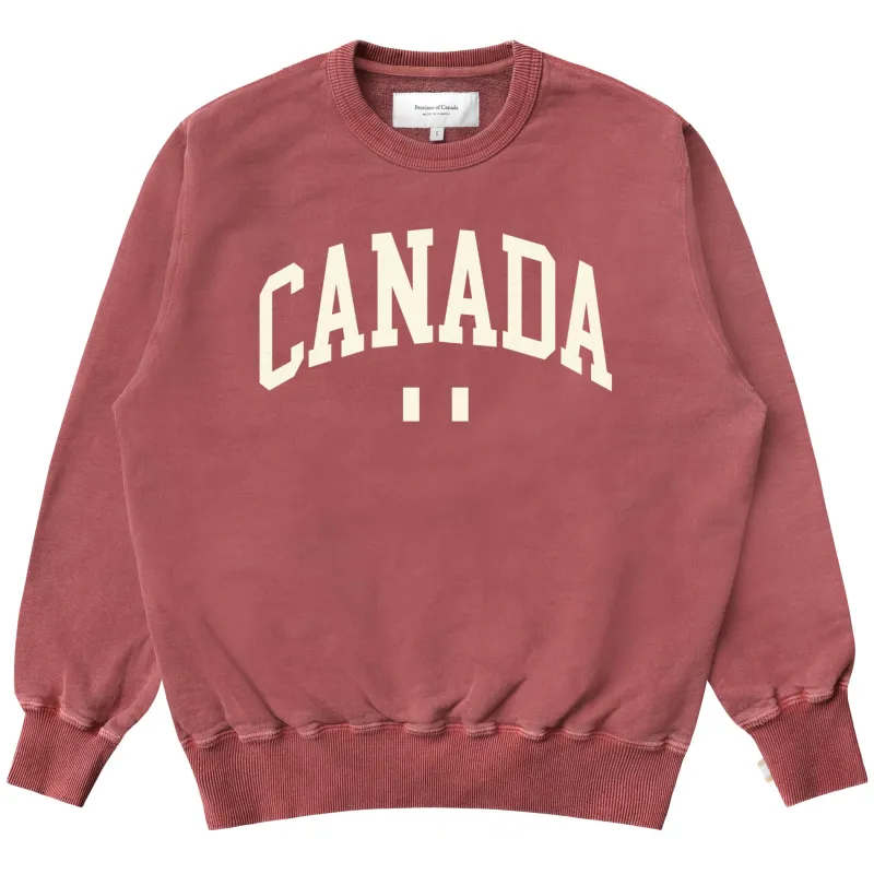 Canada Fleece Sweatshirt Washed Red - Unisex sold by Province of Canada