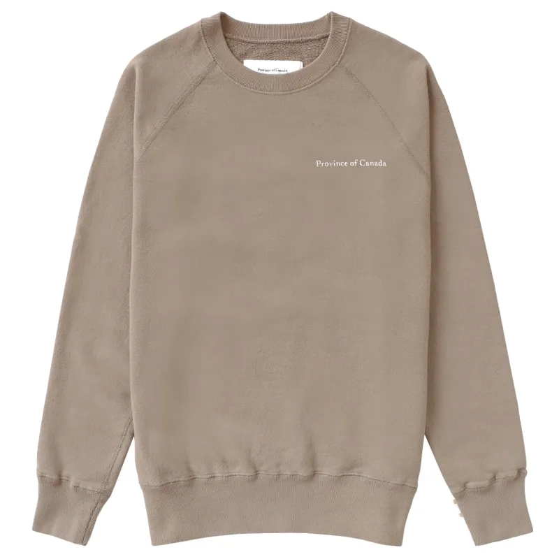 French Terry Sweatshirt Mocha - Unisex sold by Province of Canada
