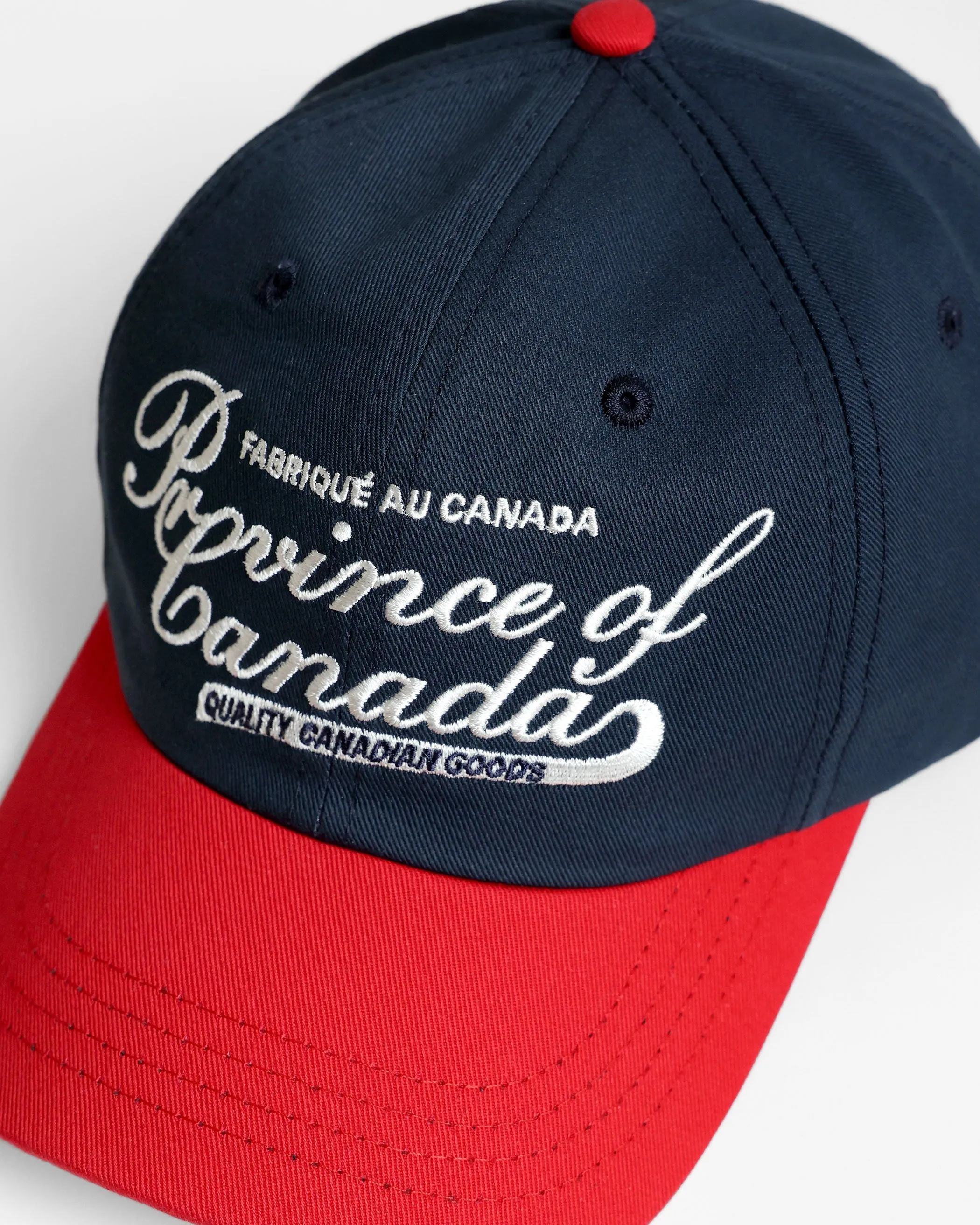 Script Logo Baseball Hat Navy Red sold by Province of Canada product image thumbnail 3
