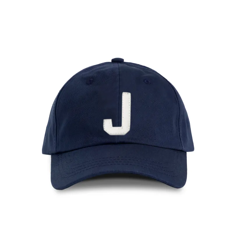 Letter J Baseball Hat Navy made by Province of Canada