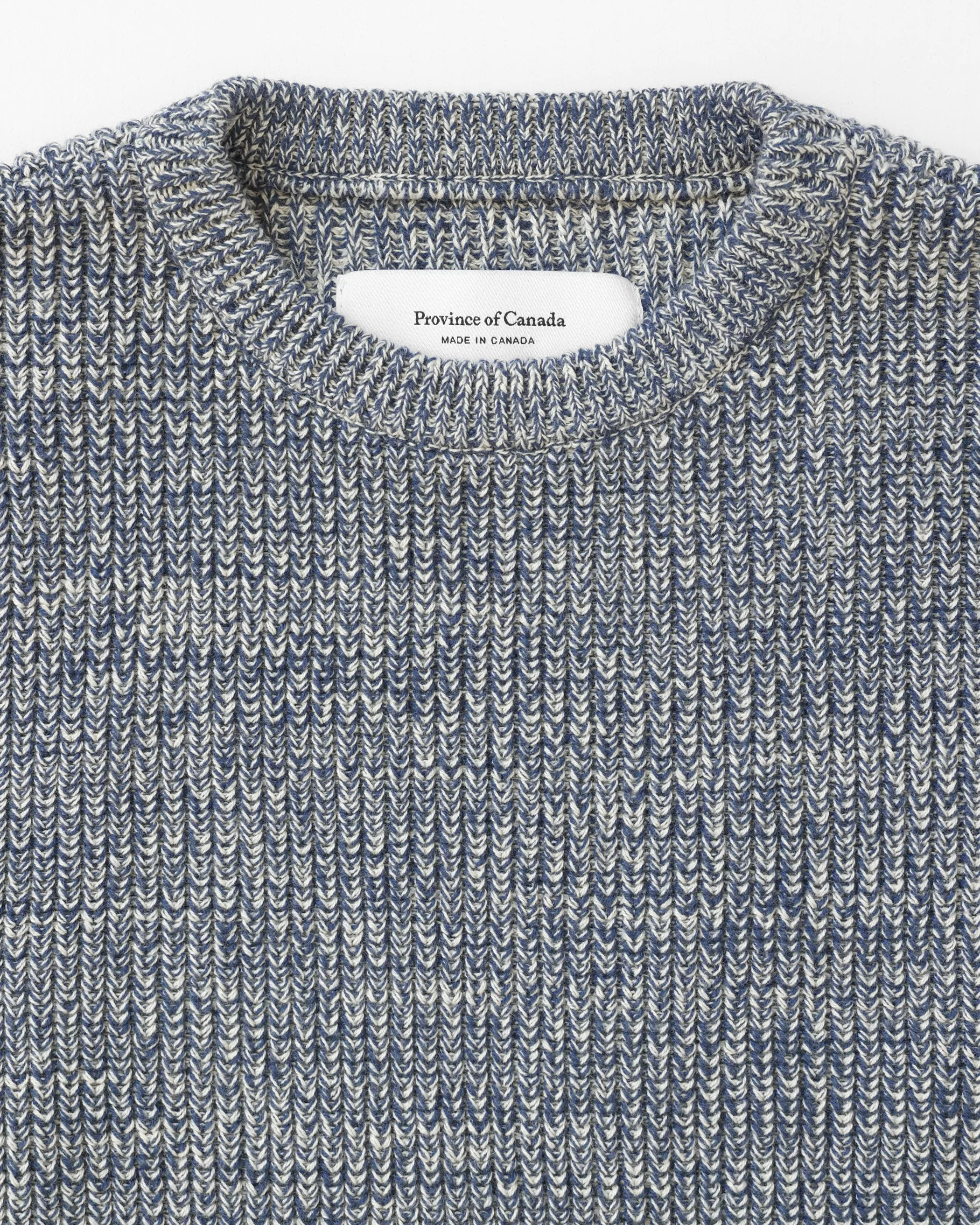 Cotton Knit Sweater Heather Navy - Unisex sold by Province of Canada product image thumbnail 3