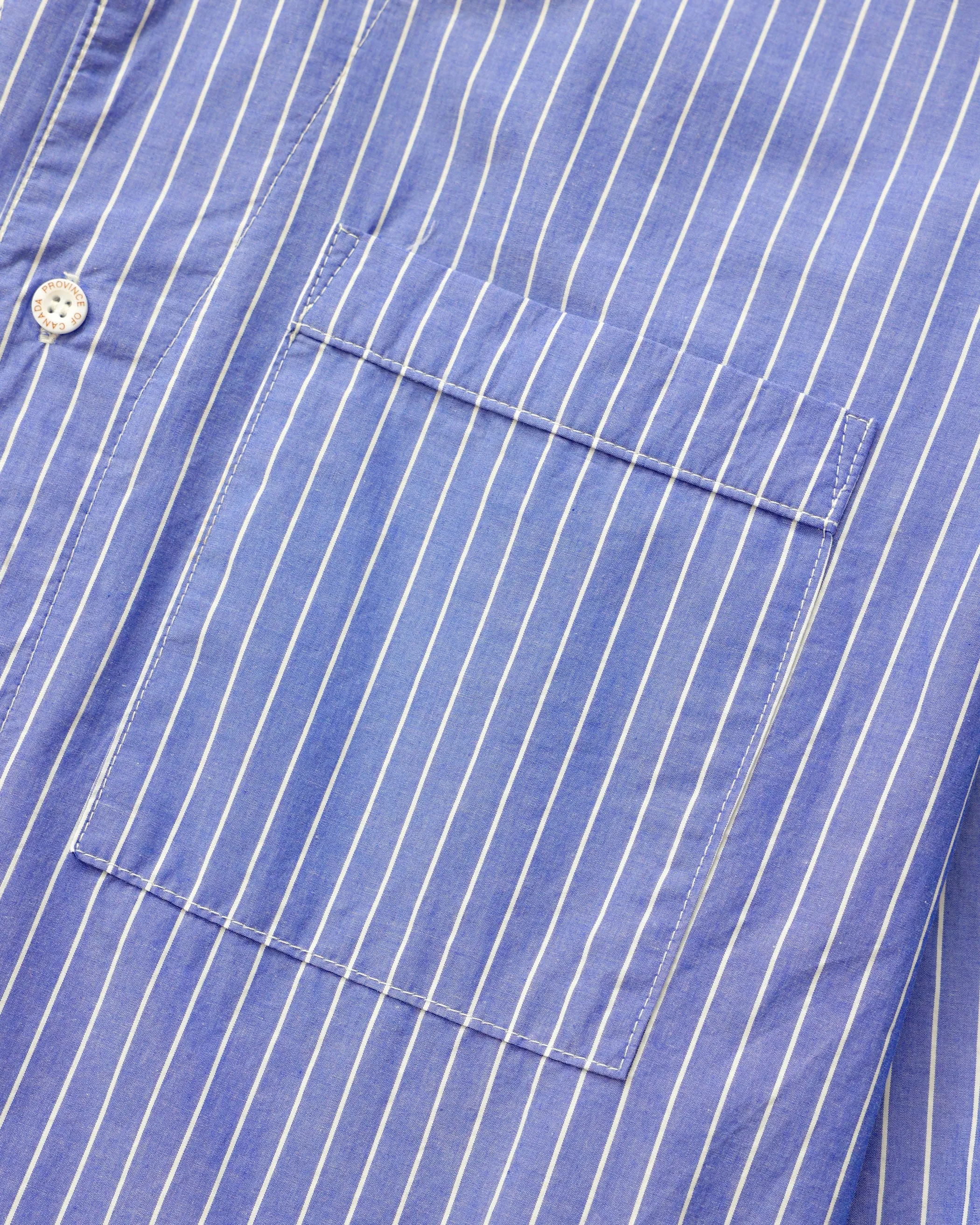 Pyjama Shirt Blue Stripe - Unisex sold by Province of Canada product image thumbnail 3