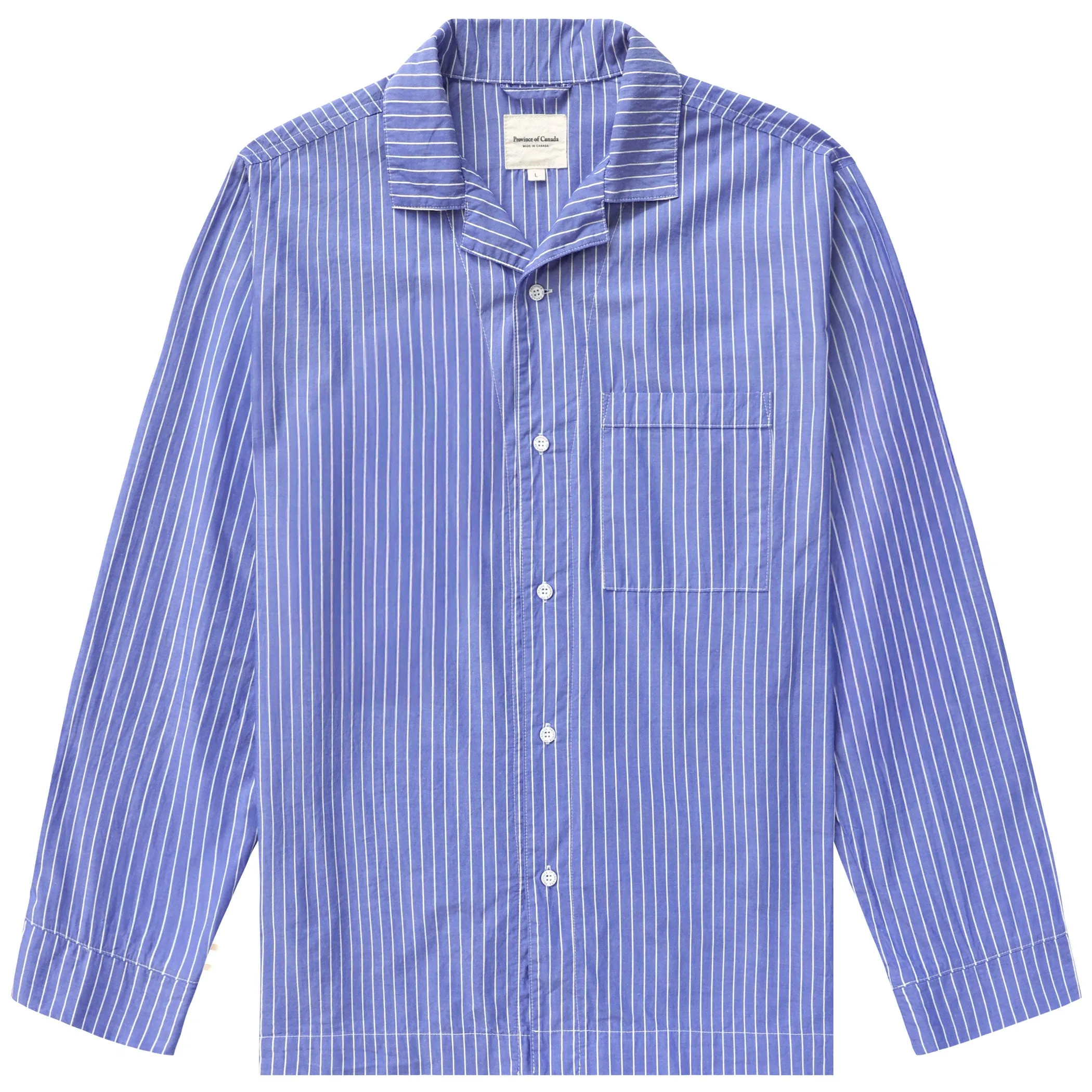 Pyjama Shirt Blue Stripe - Unisex sold by Province of Canada