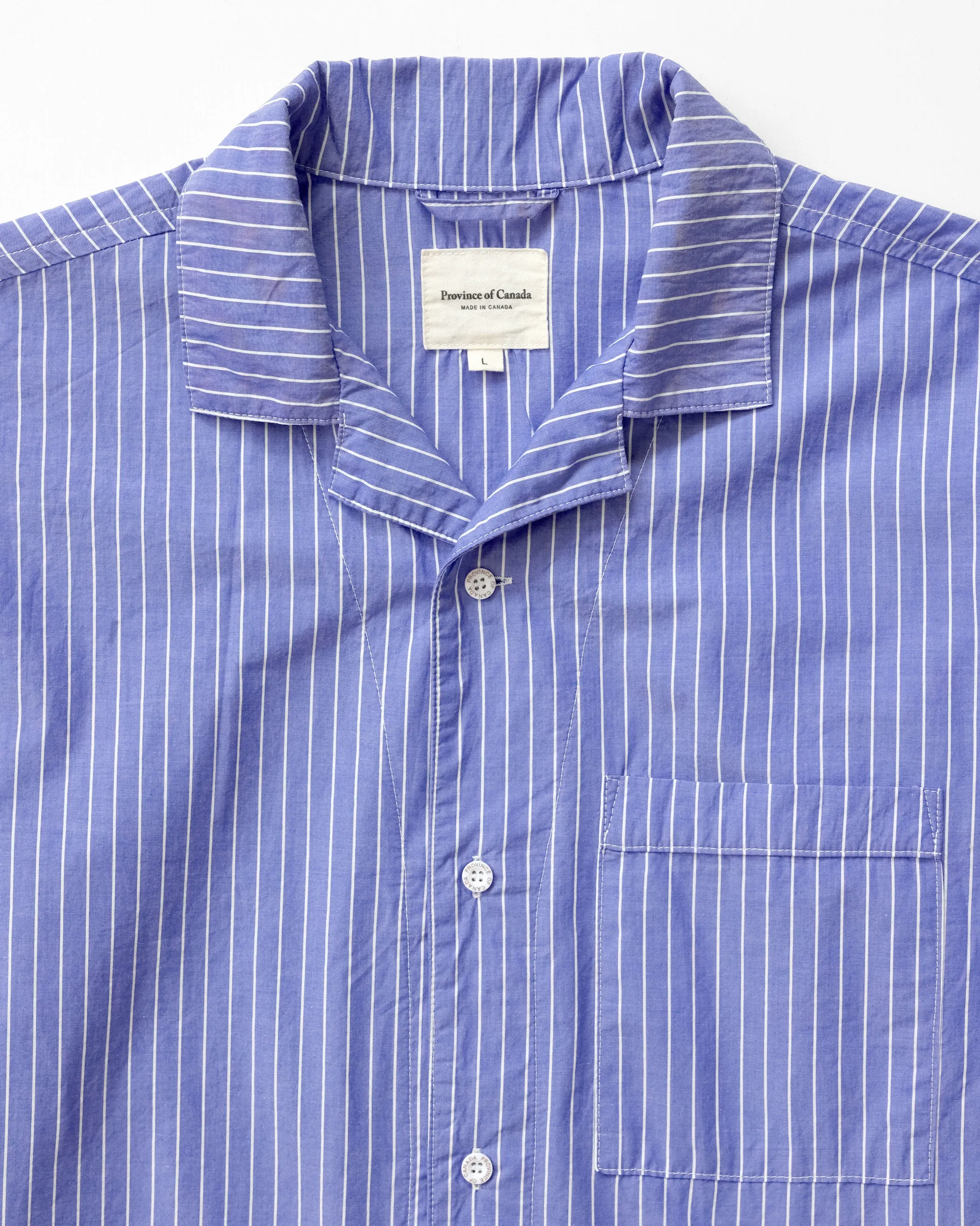 Pyjama Shirt Blue Stripe - Unisex sold by Province of Canada product image thumbnail 2