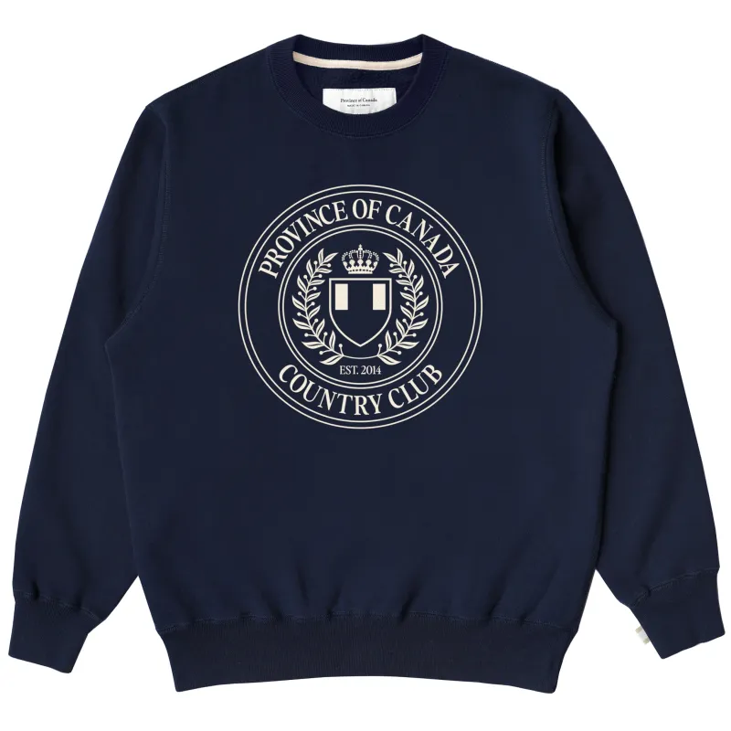 Country Club Fleece Sweatshirt Navy - Unisex sold by Province of Canada