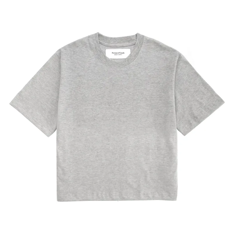 Monday Crop Top Heather Grey sold by Province of Canada