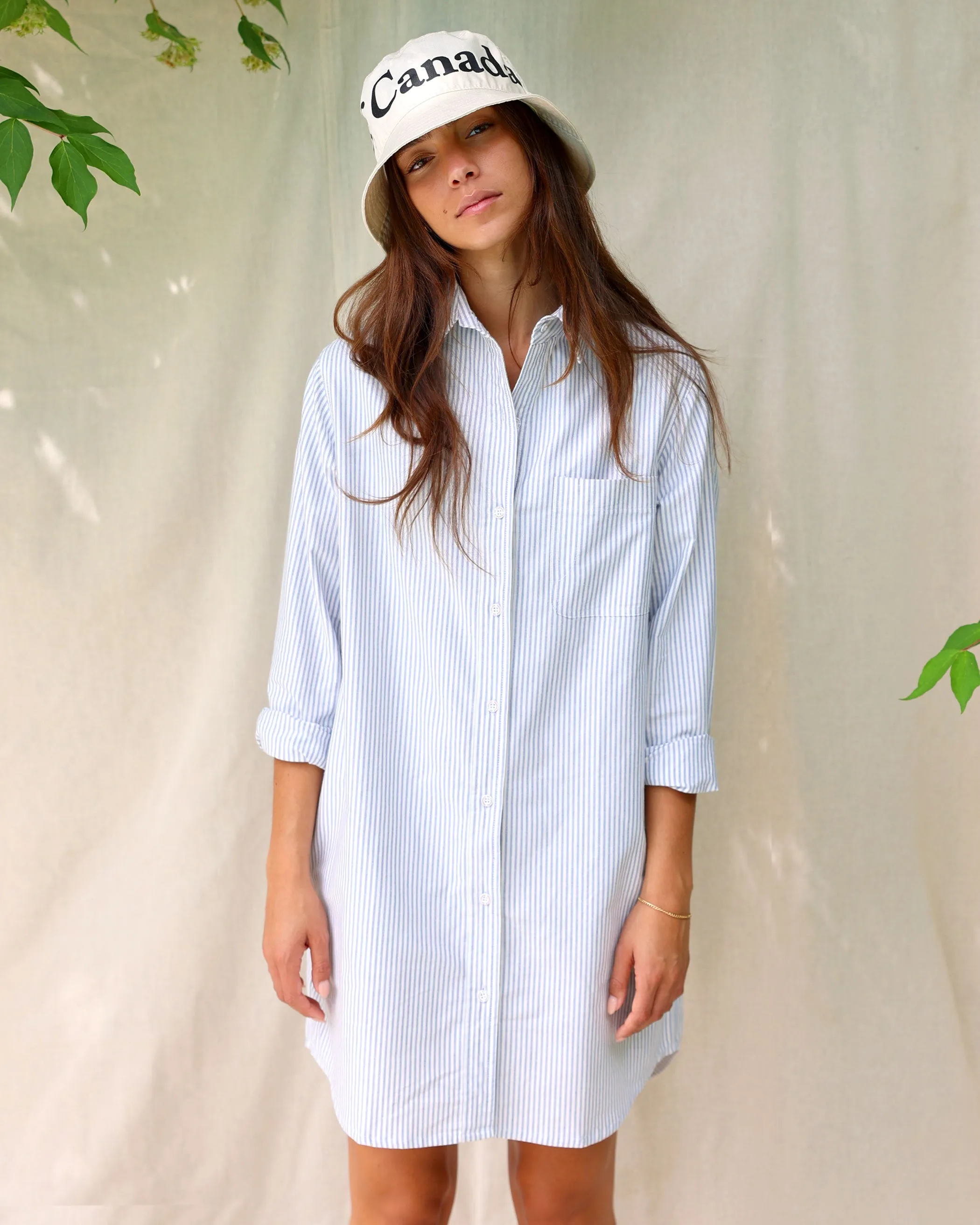 Oxford Stripe Dress Navy sold by Province of Canada product image thumbnail 2