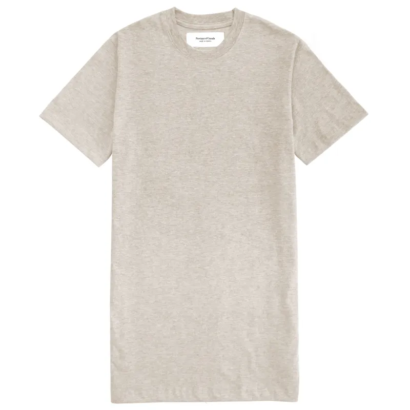Pocket T-Shirt Dress Oatmeal sold by Province of Canada