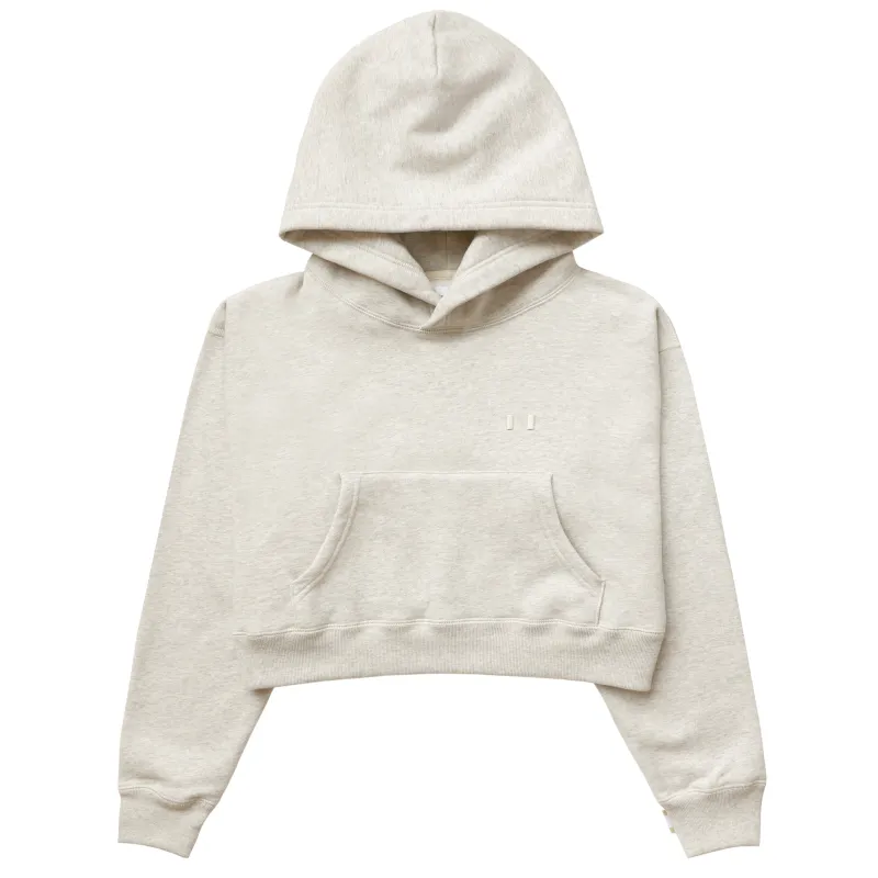 Flag Fleece Crop Hoodie Eggshell sold by Province of Canada