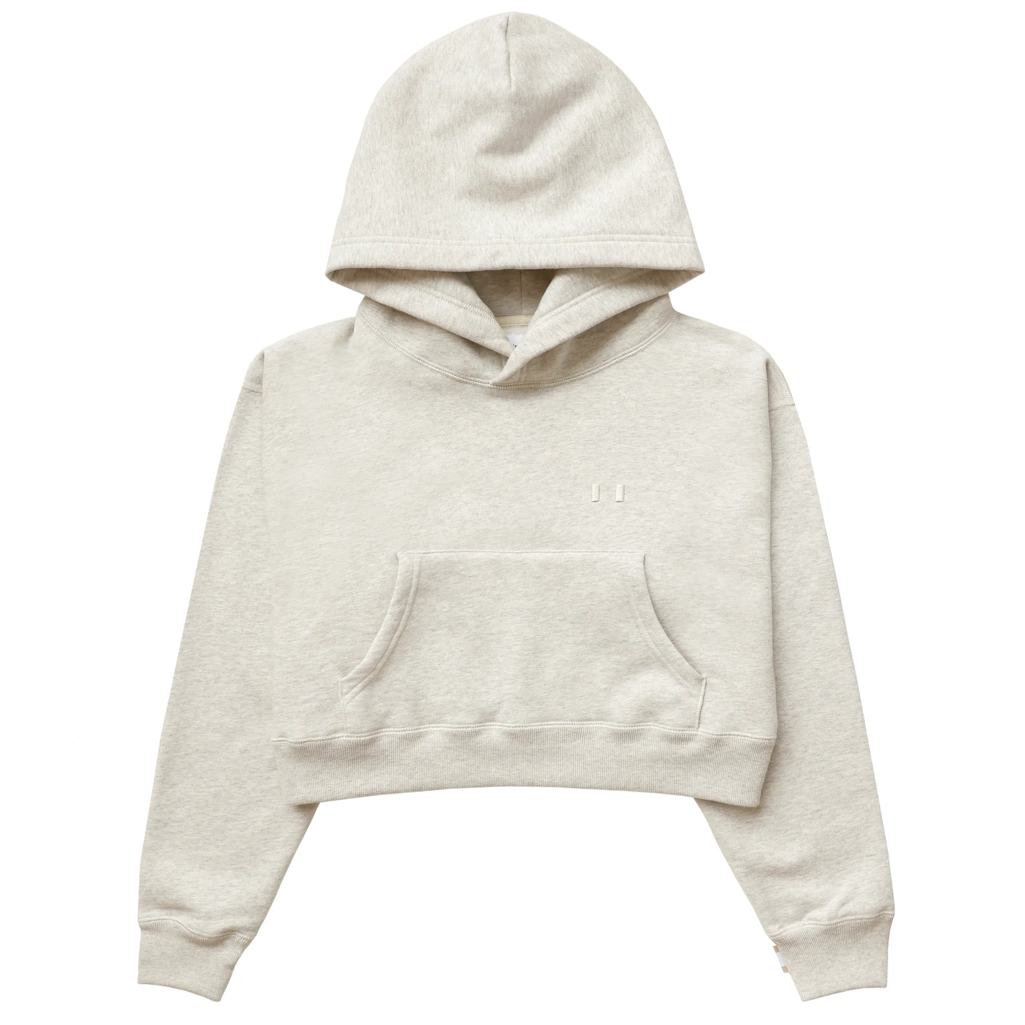 Flag Fleece Crop Hoodie Eggshell sold by Province of Canada