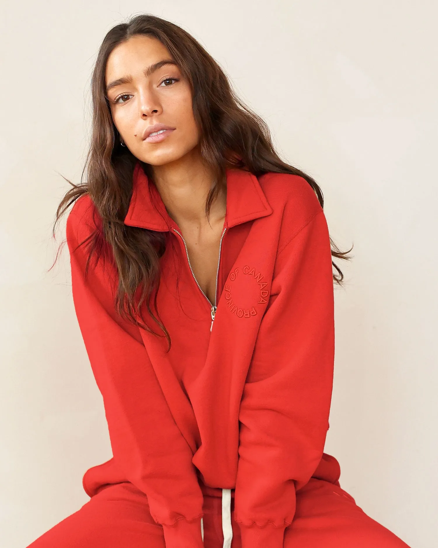 Half Zip Fleece Sweatshirt Tart - Unisex sold by Province of Canada product image thumbnail 2