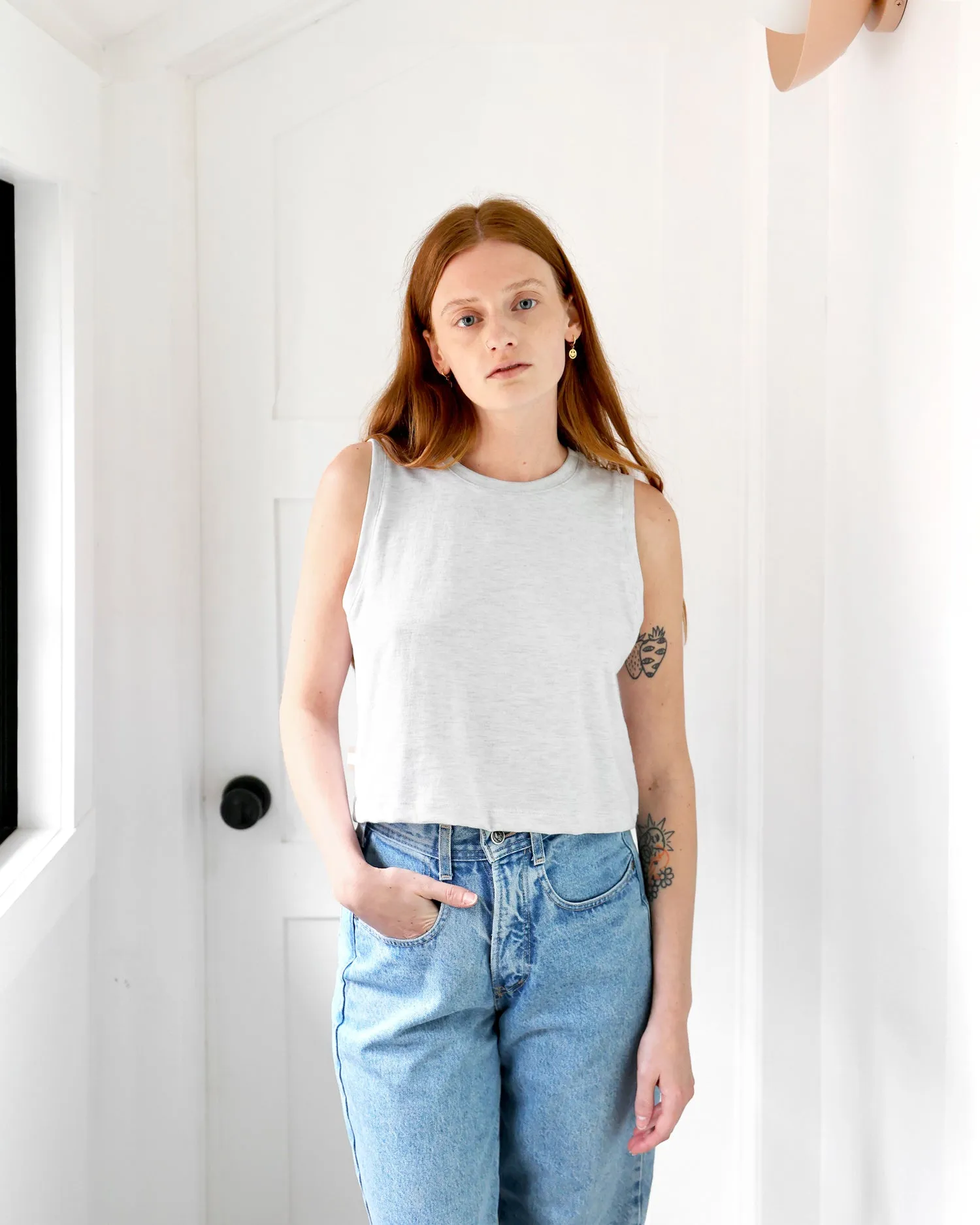 Tuesday Tank Crop Top Cloud sold by Province of Canada product image thumbnail 2