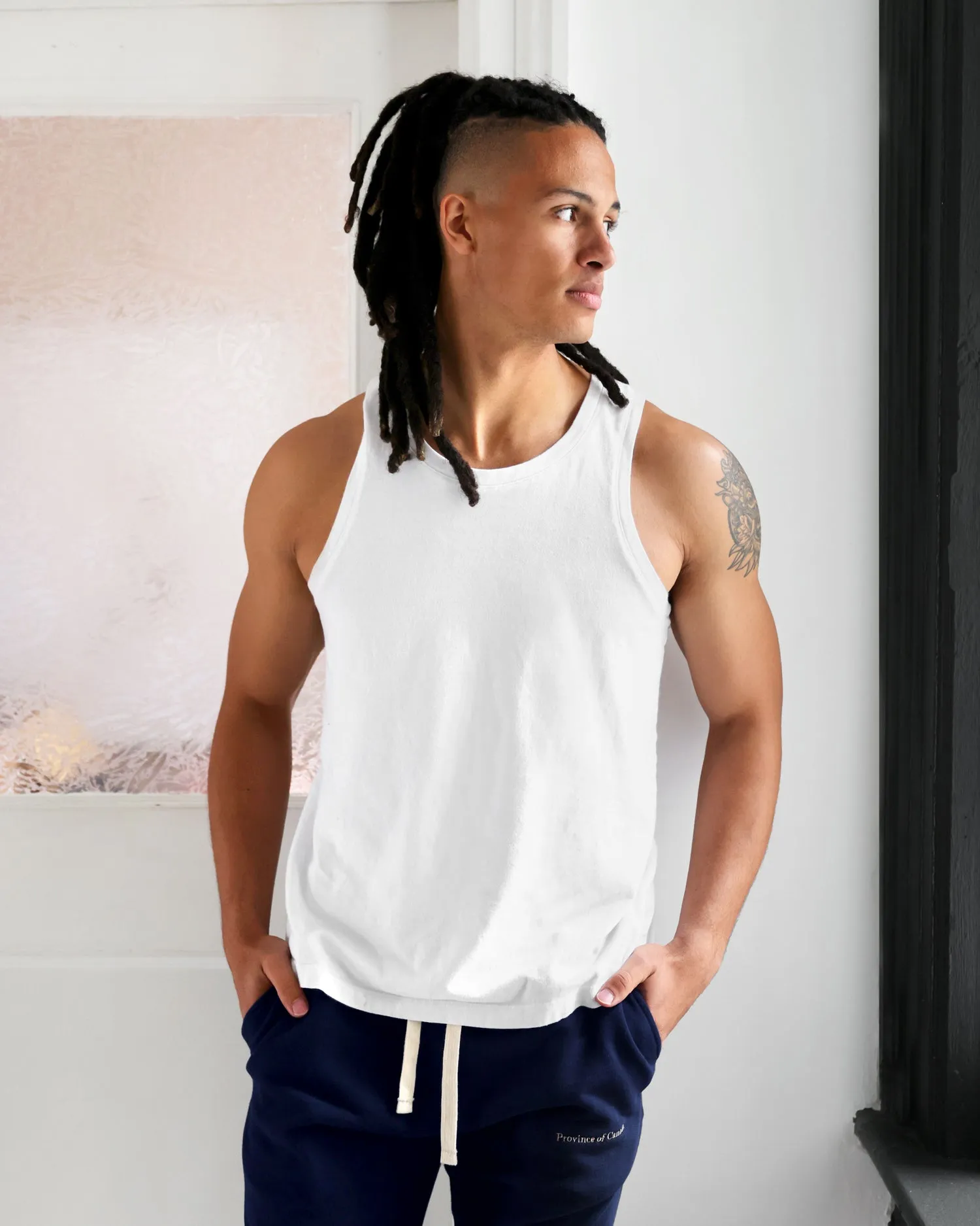 Tuesday Tank Top White - Unisex sold by Province of Canada product image thumbnail 2