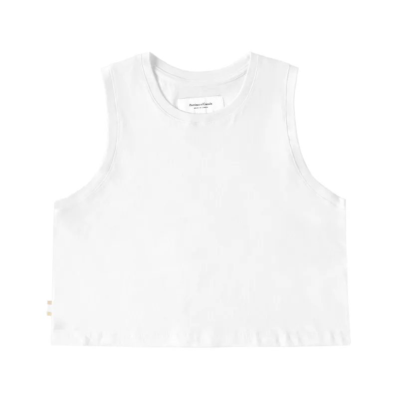 Tuesday Tank Crop Top White sold by Province of Canada