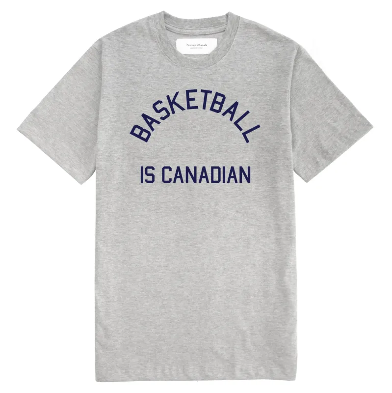 Basketball is Canadian Tee Heather Grey - Unisex sold by Province of Canada
