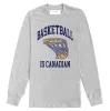 Basketball is Canadian Long Sleeve Tee Heather Grey - Unisex sold by Province of Canada