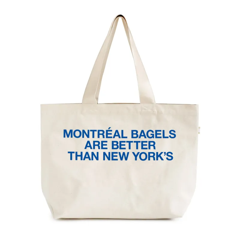 Montreal Bagels Tote Bag Natural sold by Province of Canada