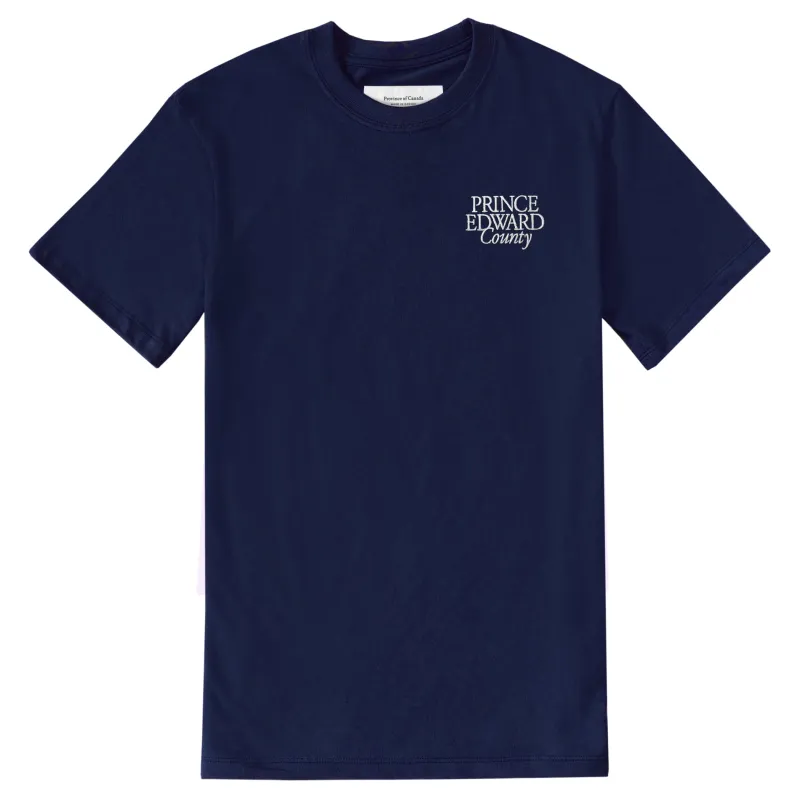 Prince Edward County Tee Navy - Unisex sold by Province of Canada