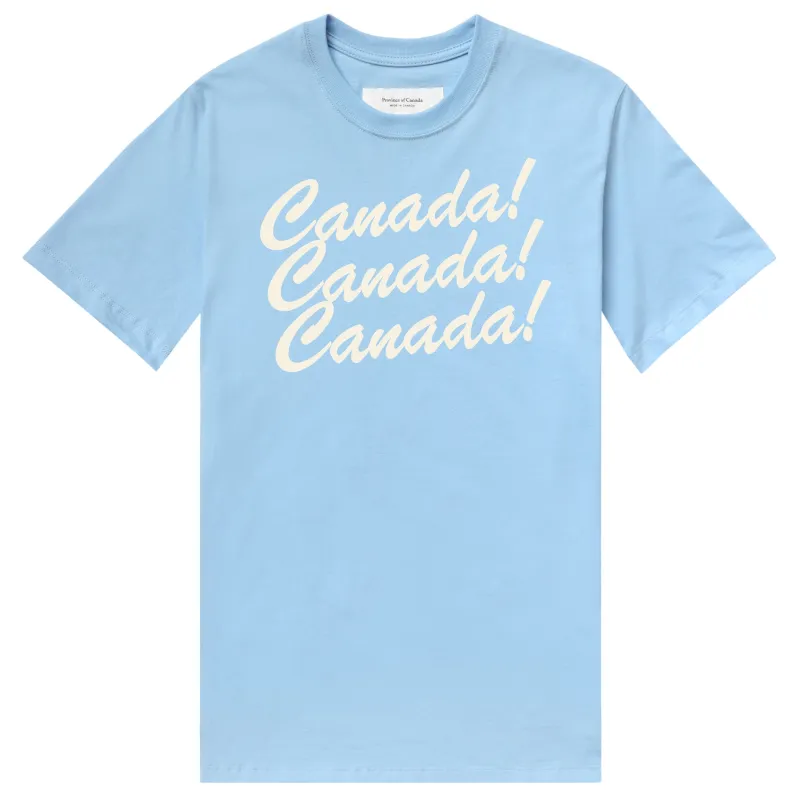 Canada Canada Canada Tee Sky Blue - Unisex sold by Province of Canada