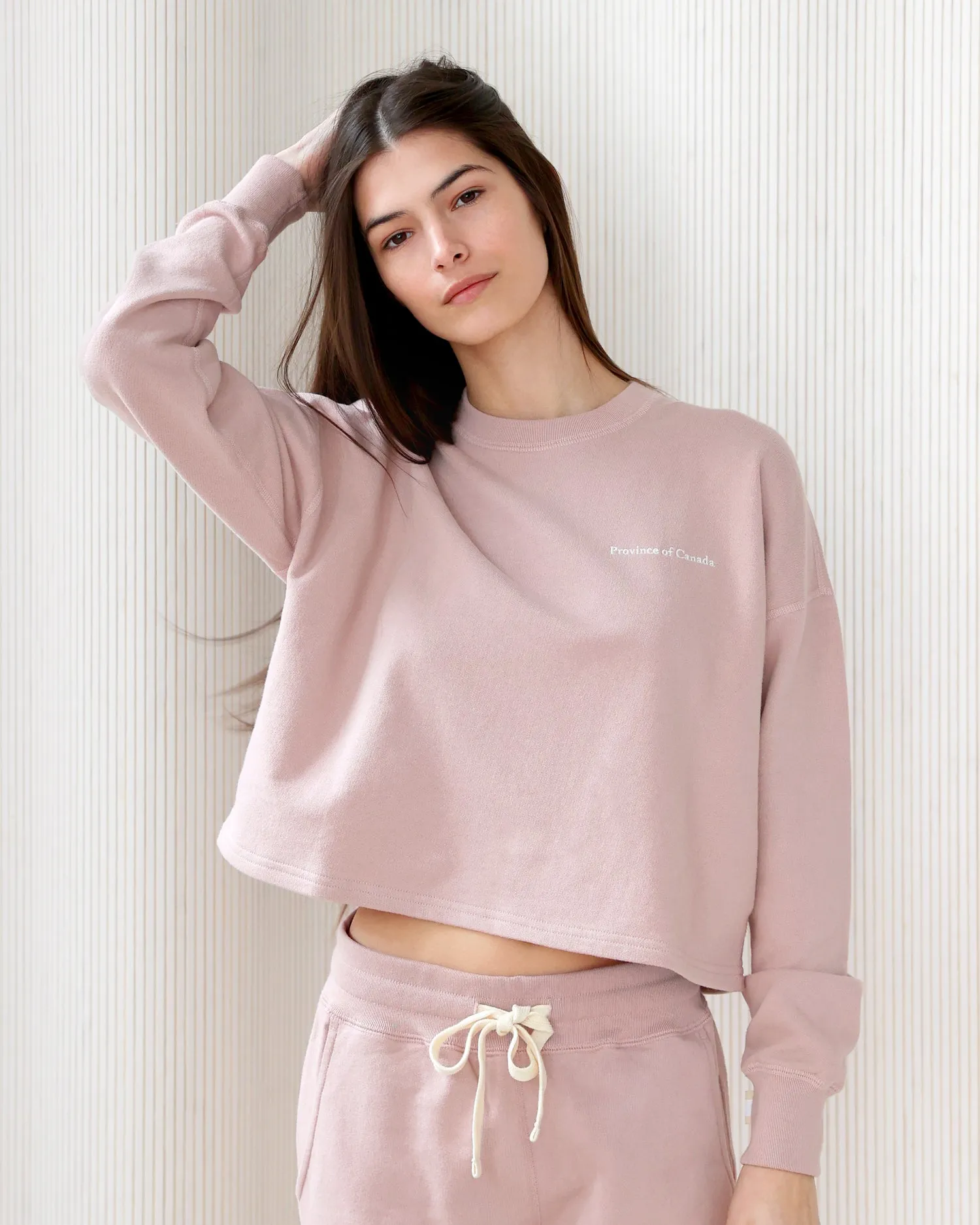 French Terry Crop Sweatshirt Dark Dusk sold by Province of Canada product image thumbnail 2